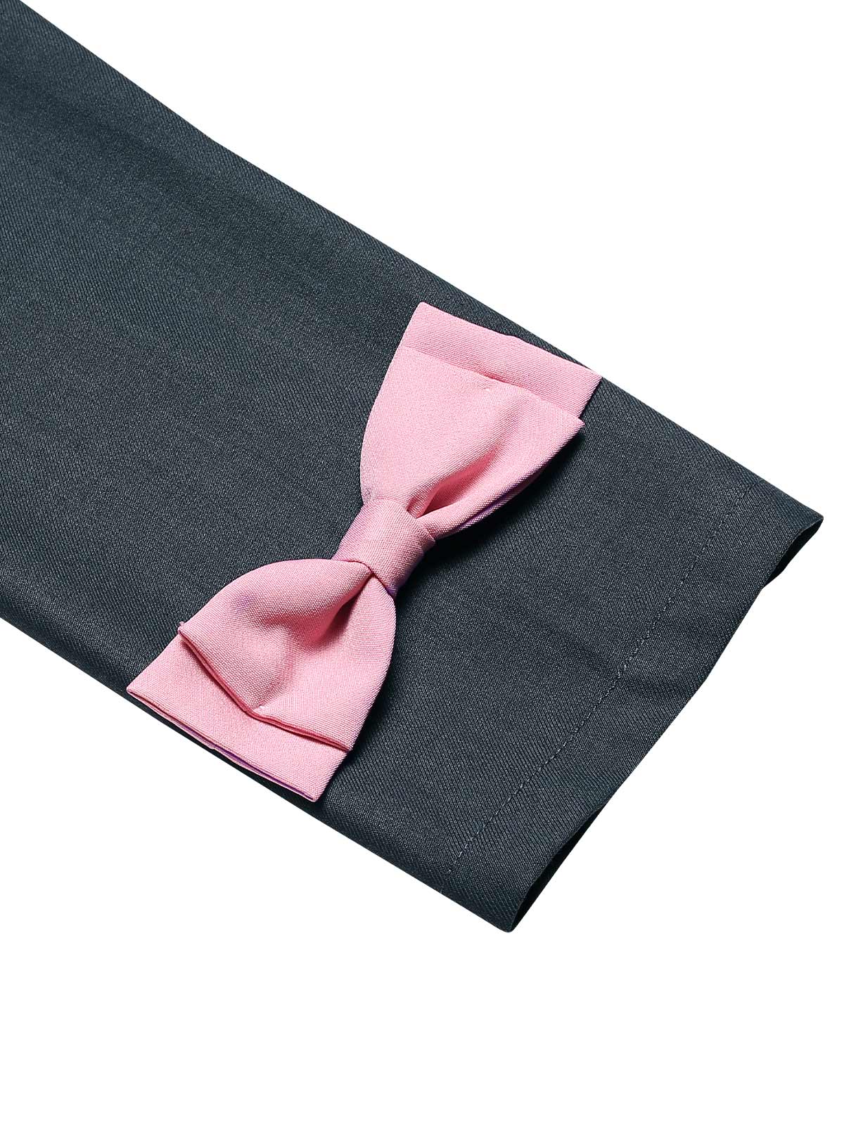 Manteau court gris foncé avec nœud à revers des années 1950 - Image 7