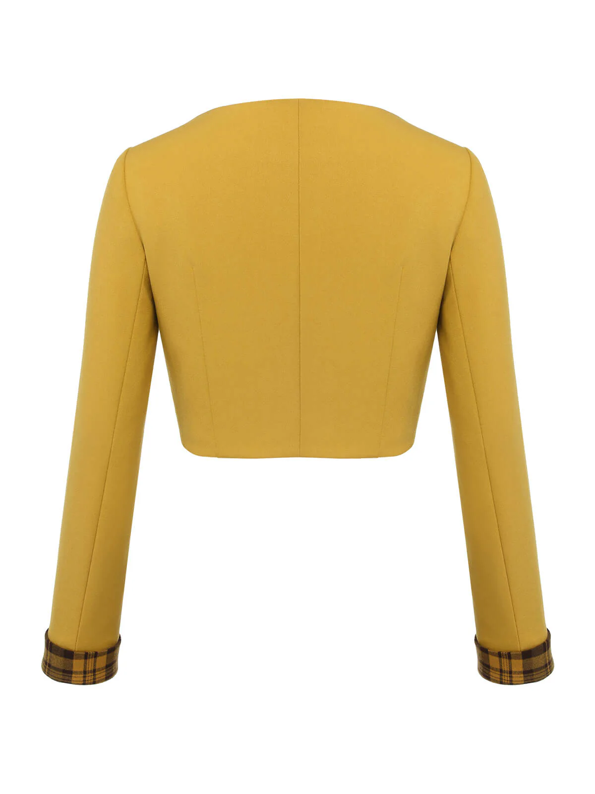 Manteau court jaune à boutons unis des années 1950 - Image 4
