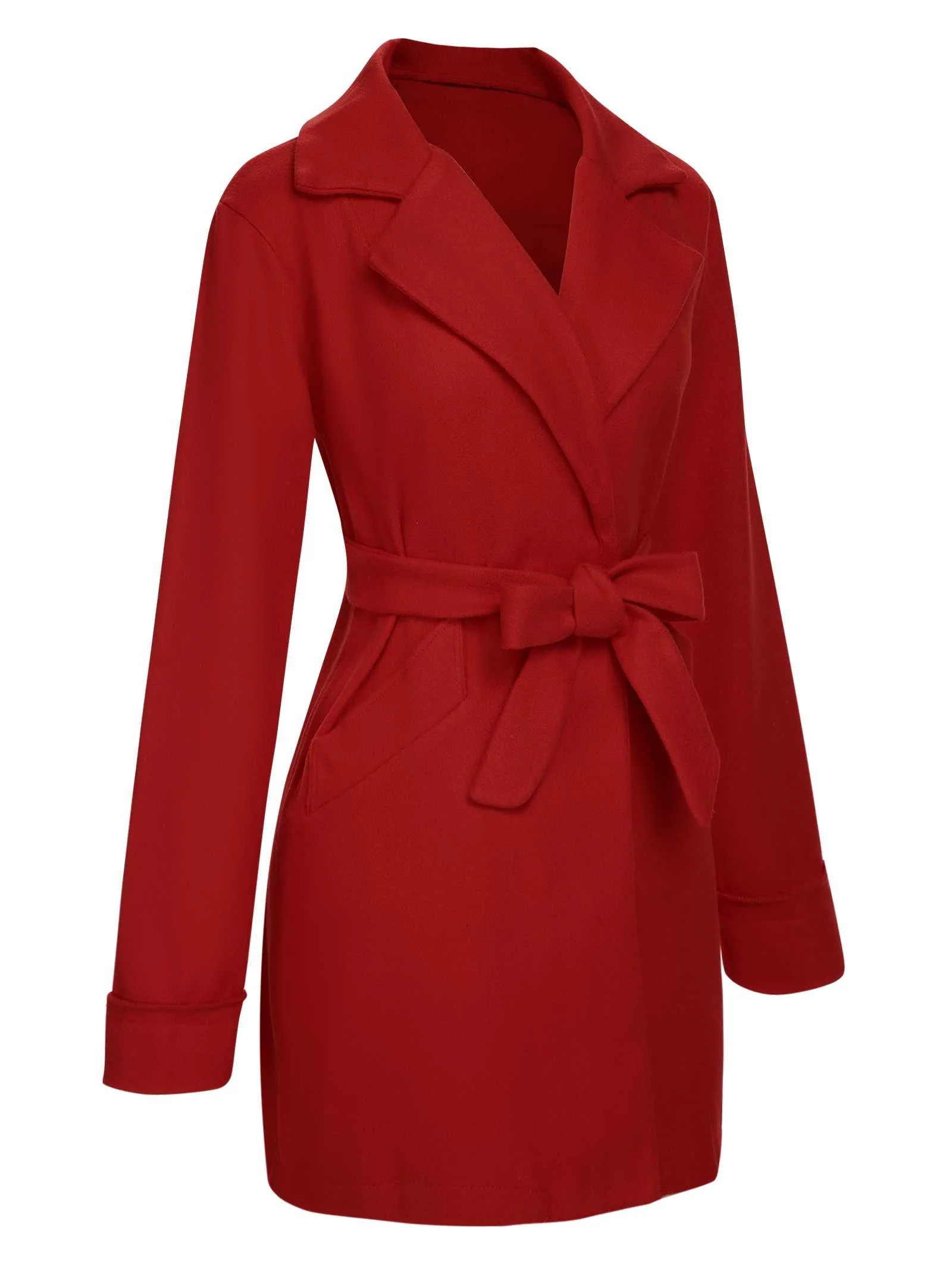 Manteau d'hiver ceinturé à revers des années 1960 - Image 2