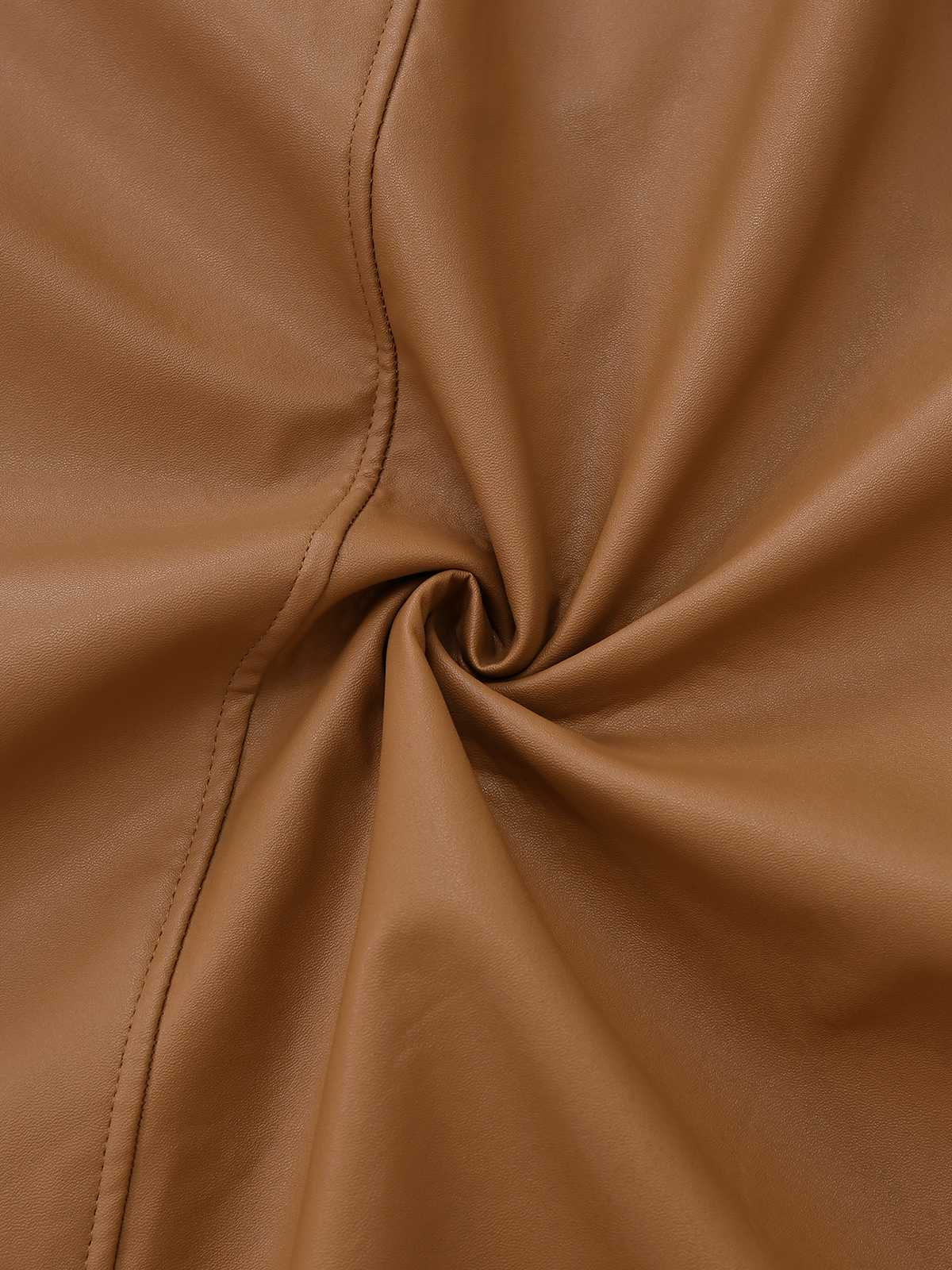 Manteau long à revers en fausse polaire sherpa contrastée des années 1940 - Image 9