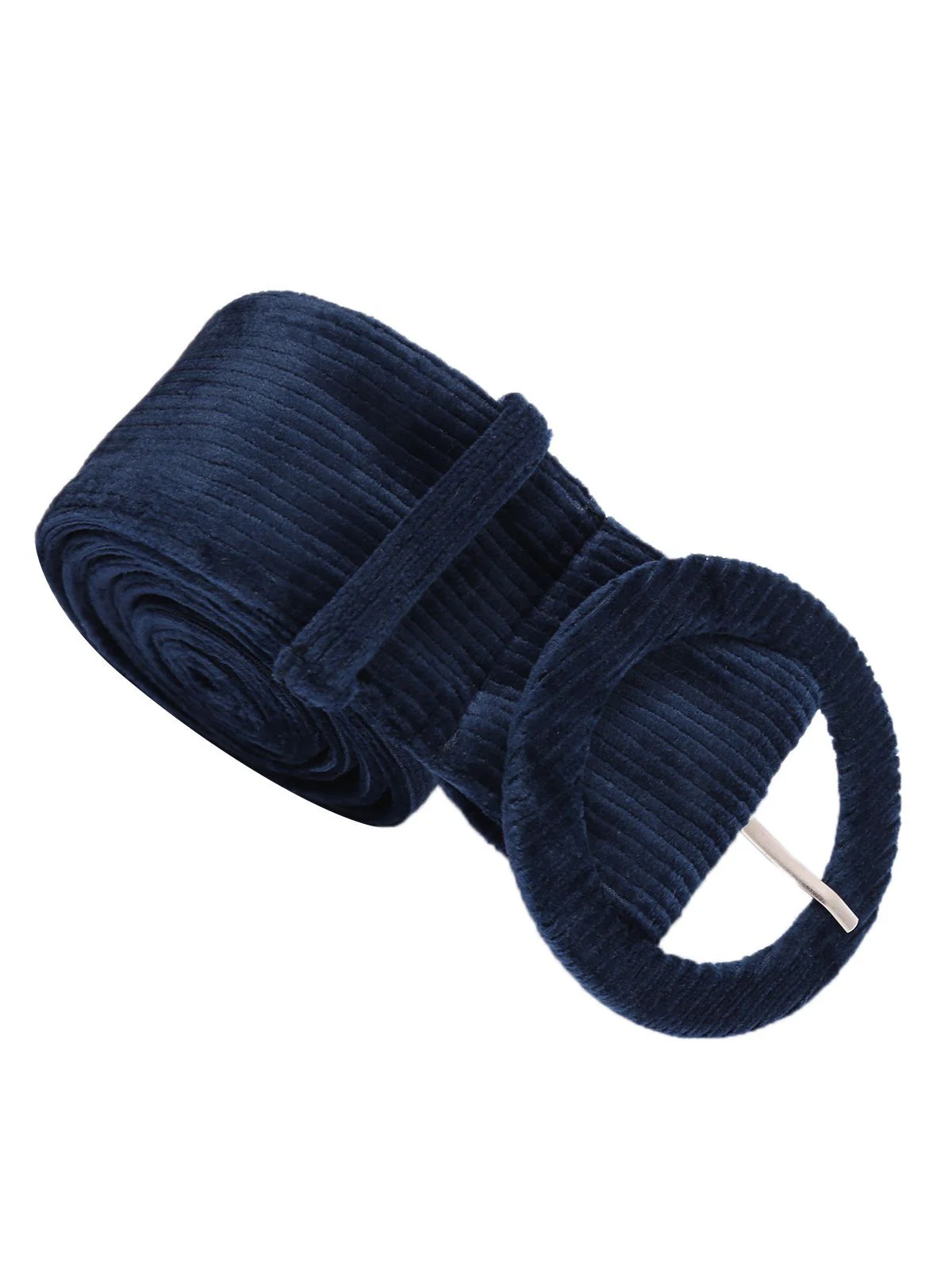 Manteau Long Velours Bleu Marine Années 1950 - Image 11