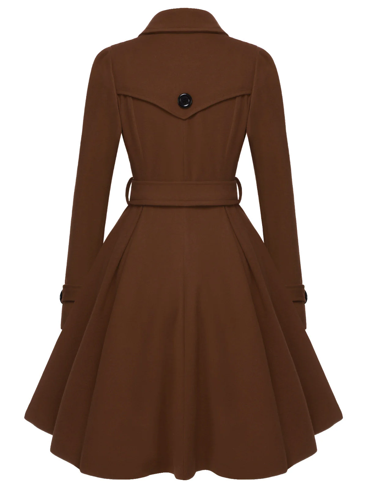 Manteau slim à revers couleur unie des années 1950 - Image 2