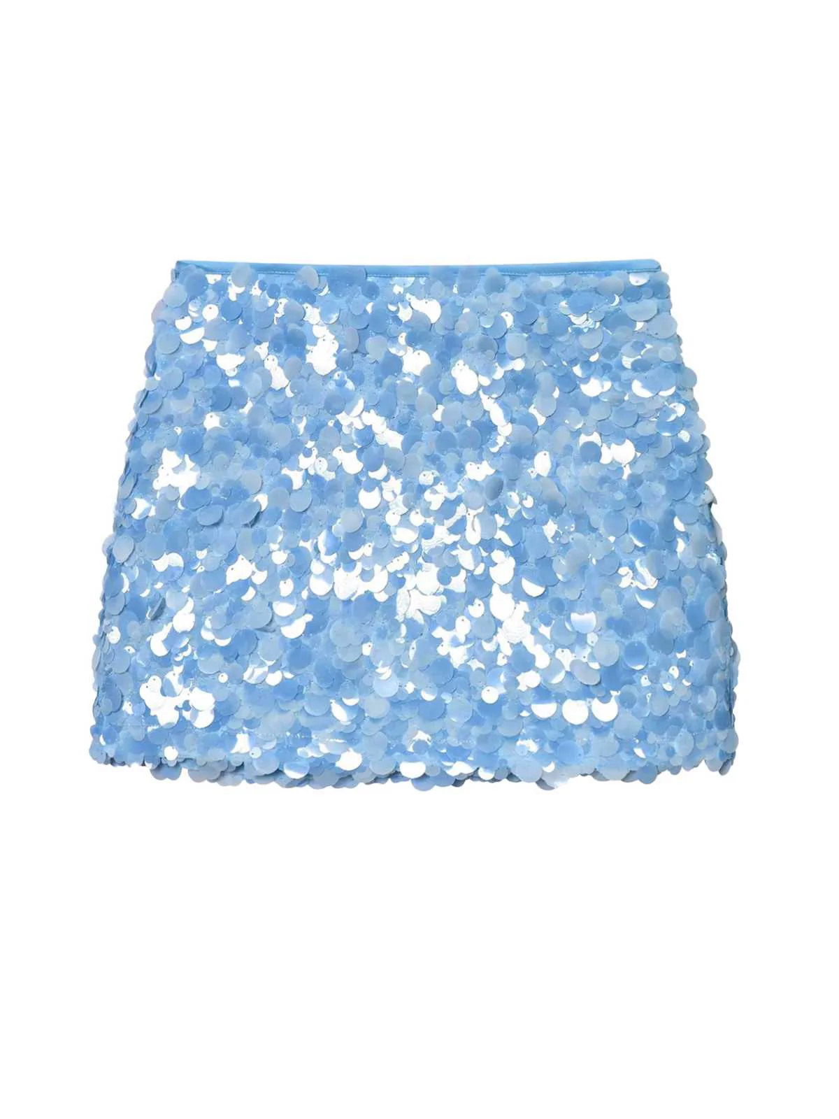 Mini-jupe crayon taille basse à paillettes des années 1980 - Image 2