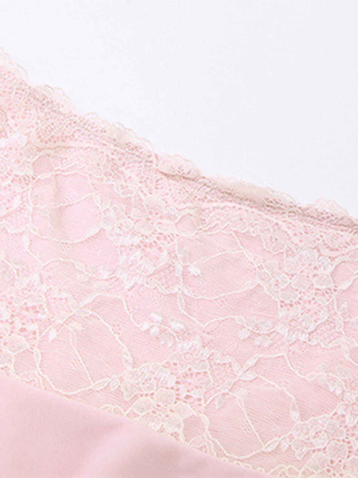 Mini jupe en dentelle brodée rose années 80 - Image 3