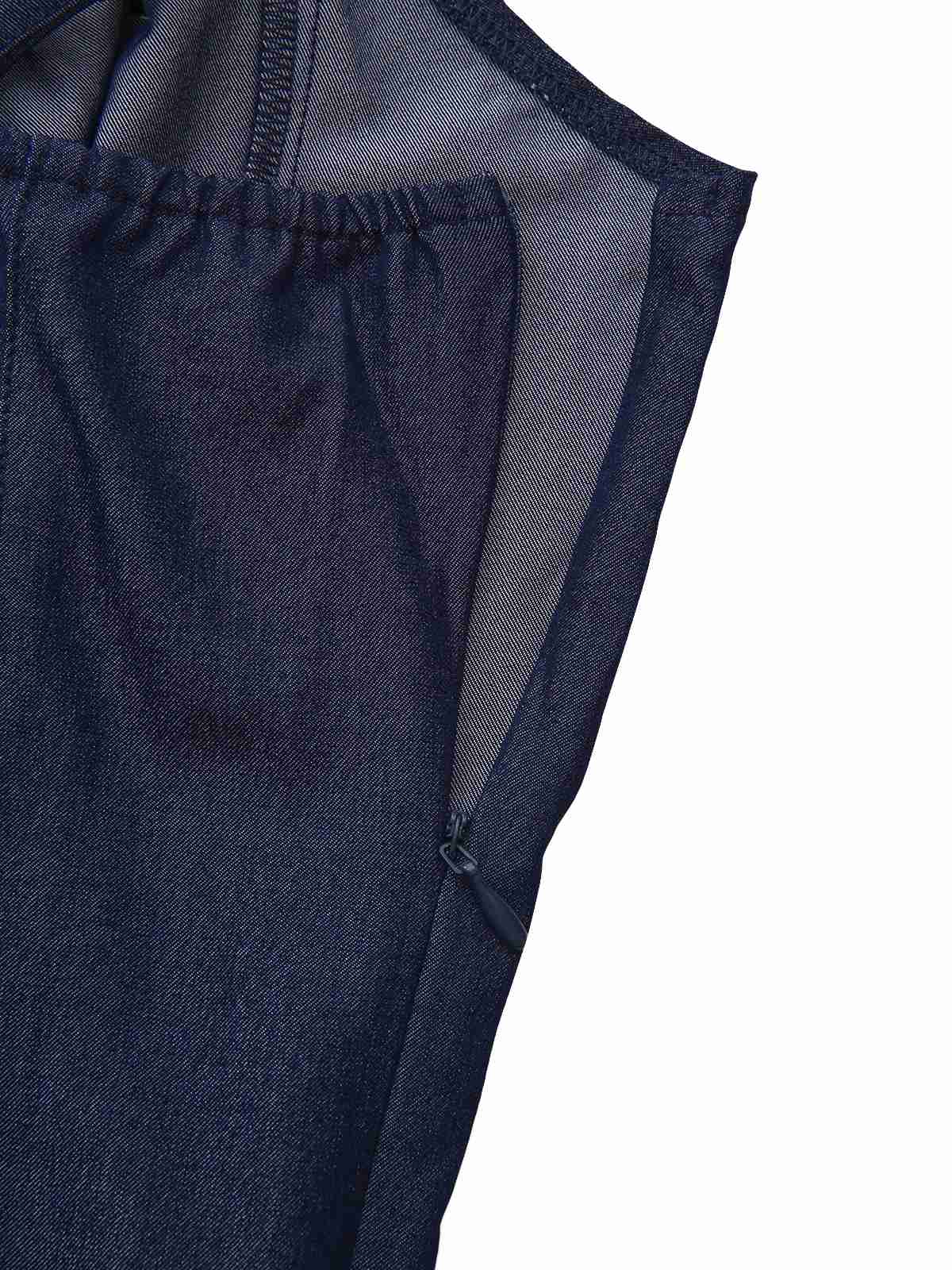 Mini-robe froncée bleue à bretelles spaghetti années 1960 - Image 7