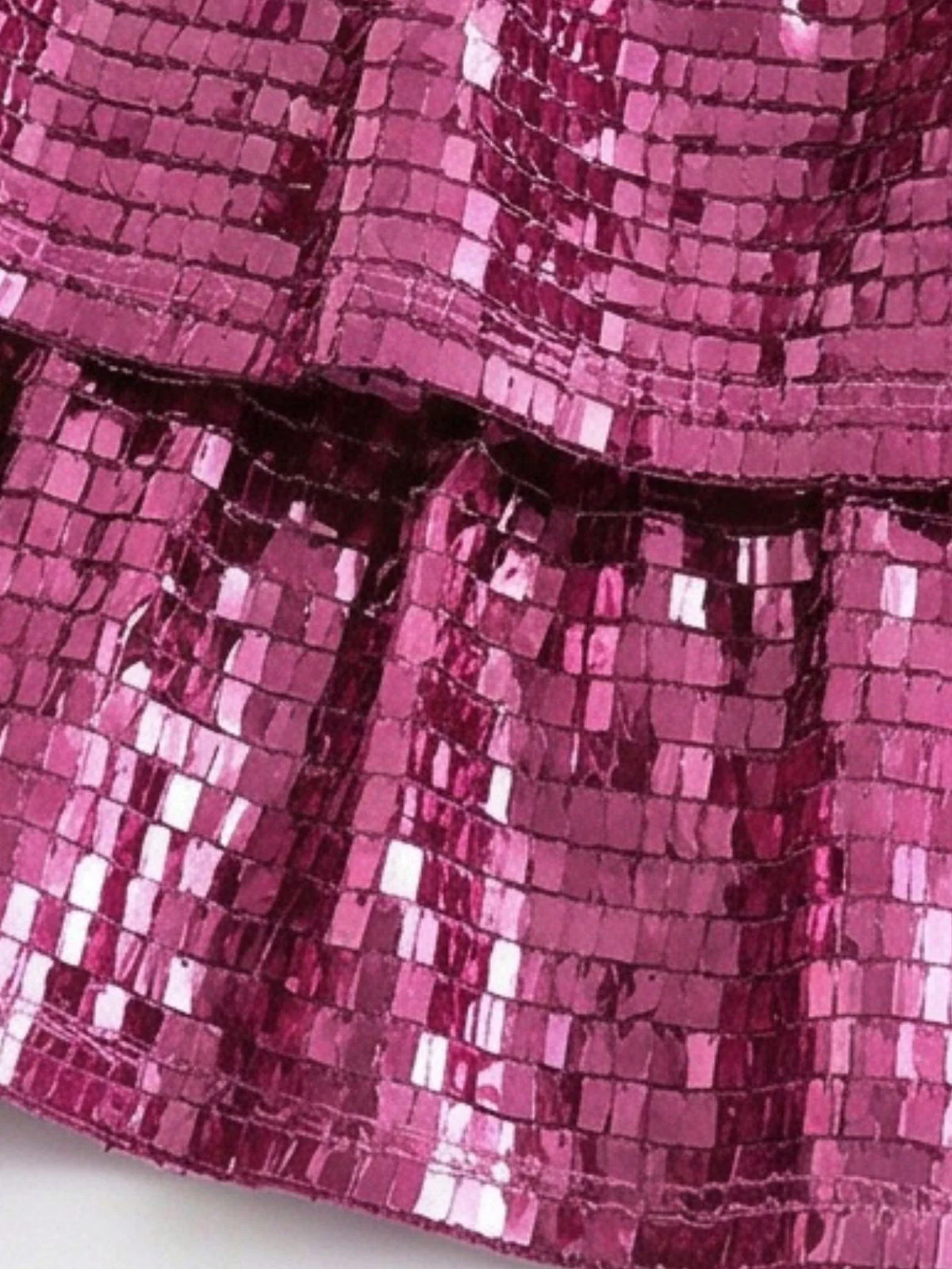 Mini Robe Fuchsie Bustier à Sequins Années 1960 - Image 4