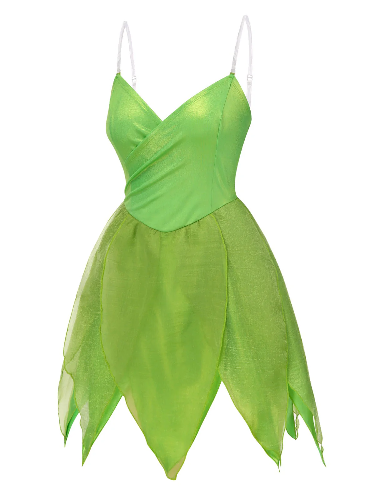[Prévente] Mini-robe verte à ourlet pétales style fée Clochette des années 1970 - Image 5
