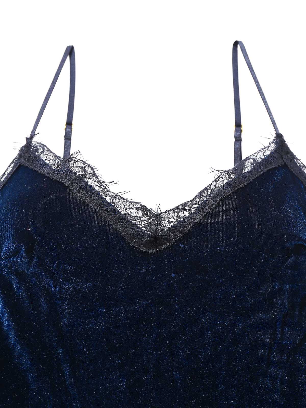 Nuisette en velours et dentelle des années 1960 - Image 3