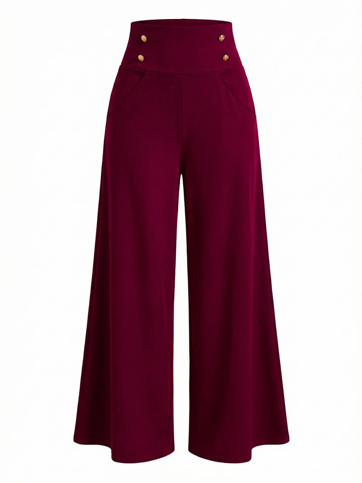 Pantalon à jambes larges taille haute et croisé années 1950 - Image 3