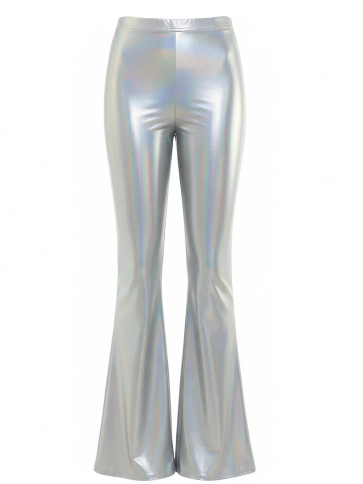 Pantalon bootcut moulant métallisé uni années 1970 - Image 4