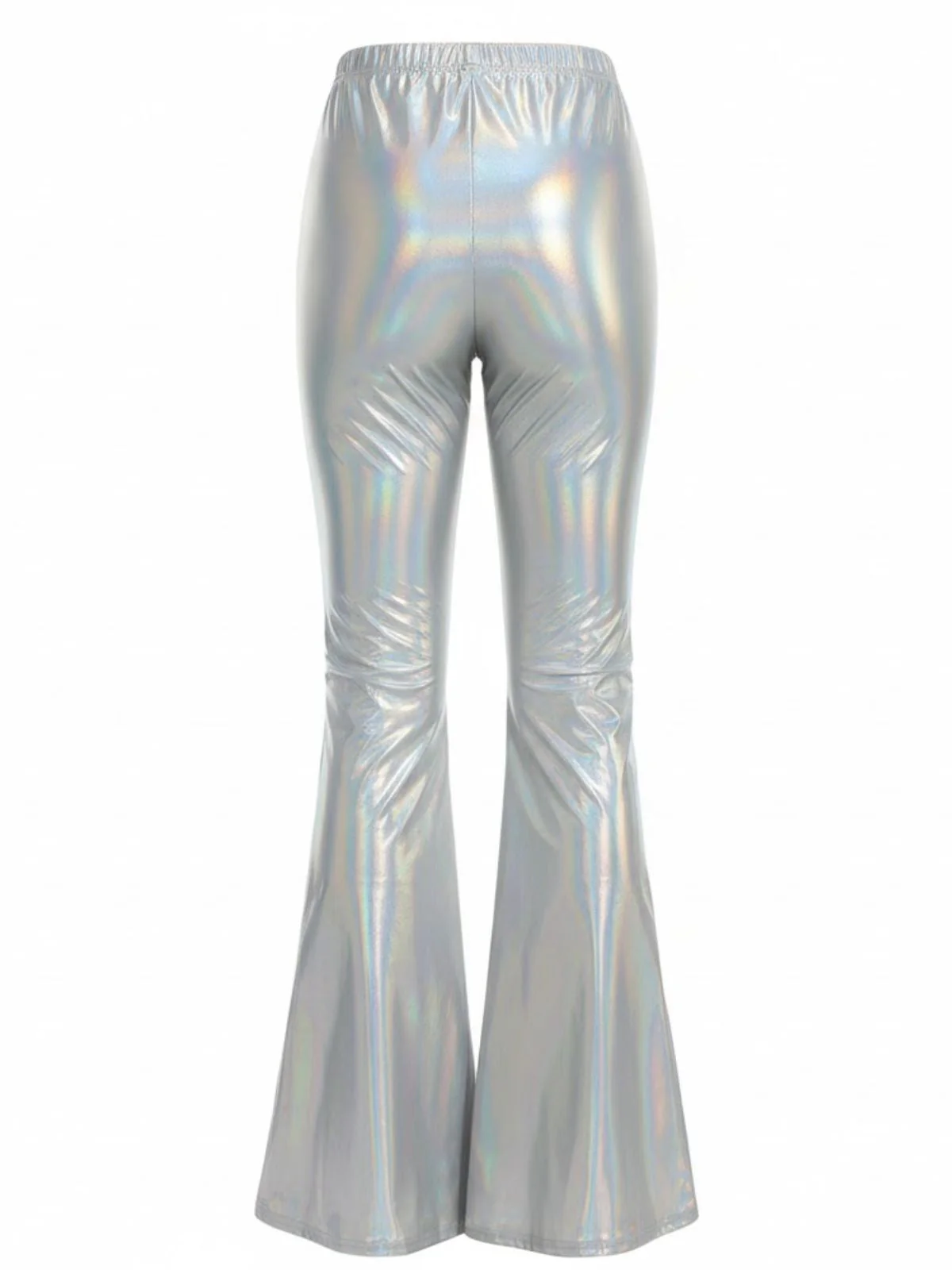 Pantalon bootcut moulant métallisé uni années 1970 - Image 5