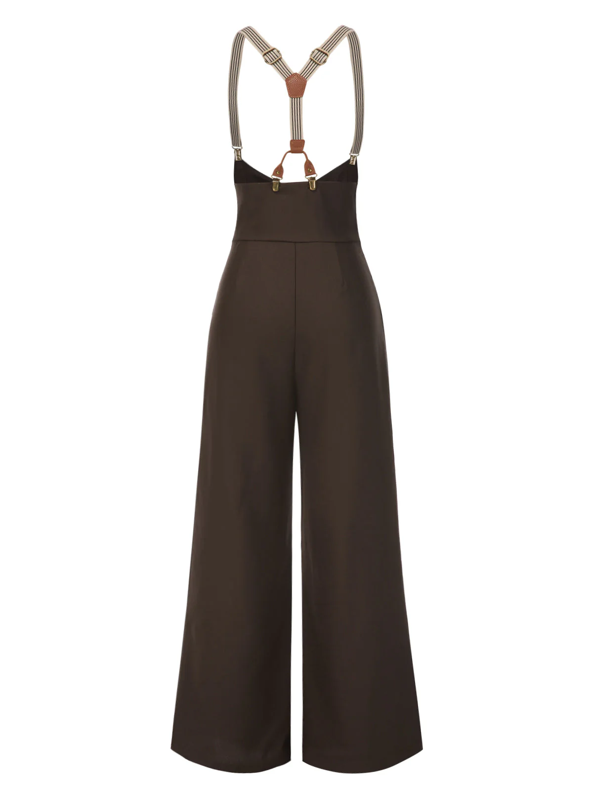 Pantalon à bretelles noire à bretelles boutonné années 1950 - Image 9