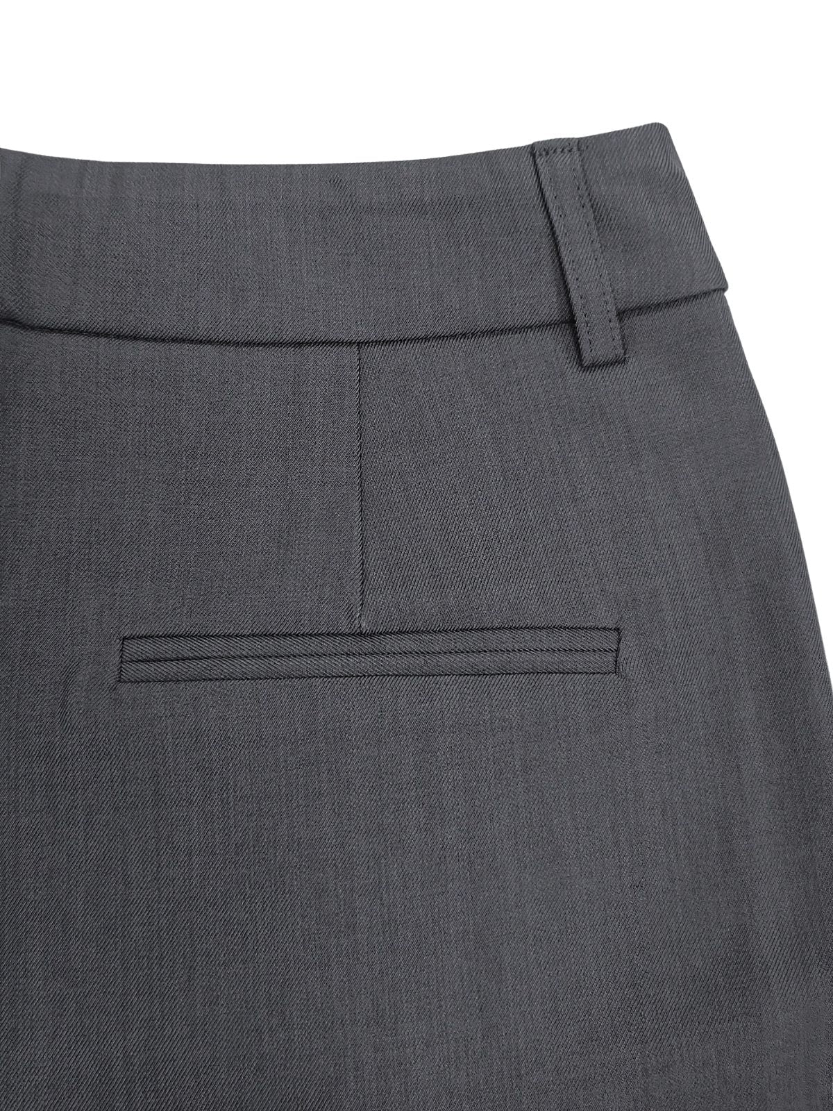 Pantalon gris taille haute plis et bretelles années 60 - Image 10