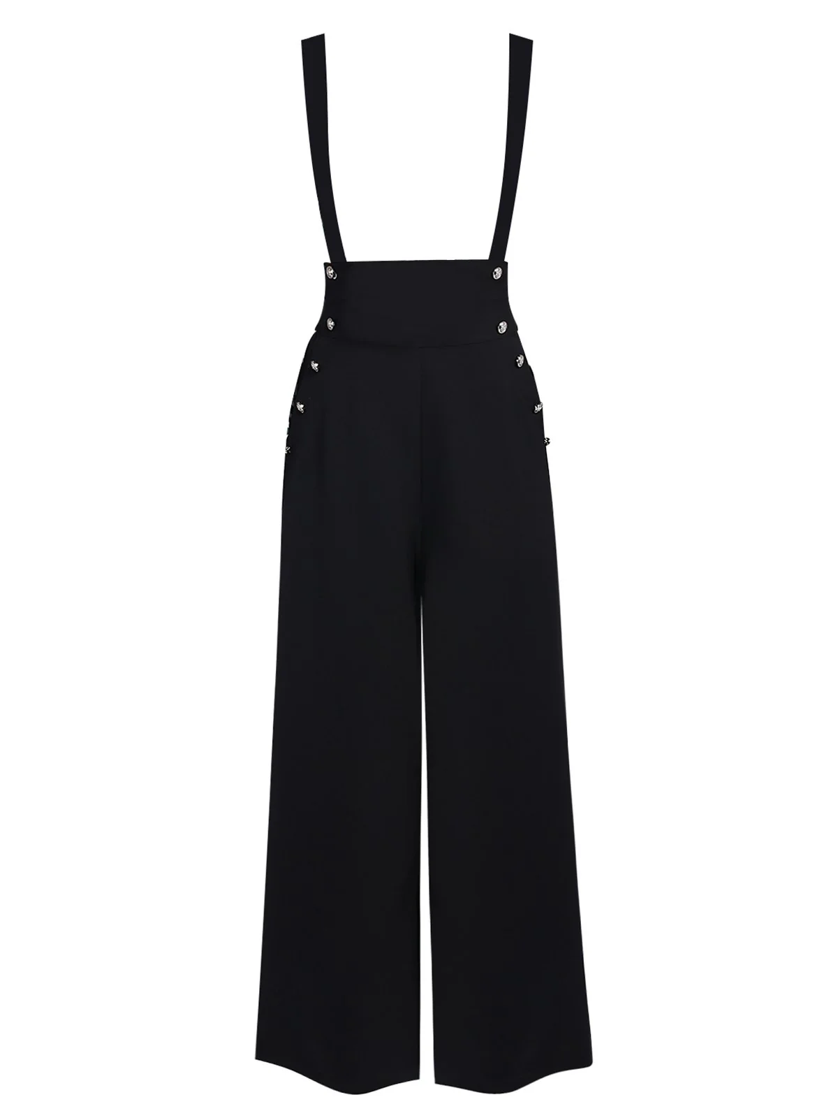 Pantalon noir à Bretelles Unies des Années 1930 - Image 3