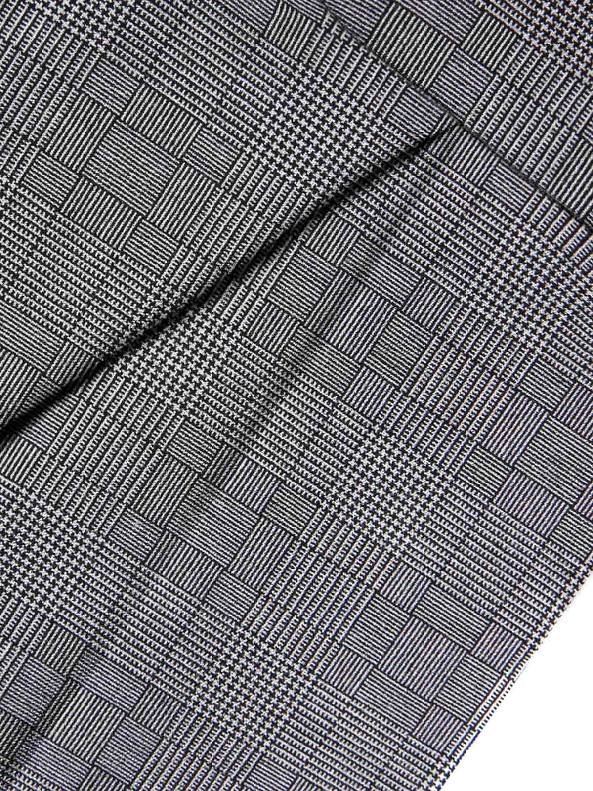 Pantalon salopette boutonné à carreaux Glen gris des années 40 - Image 5