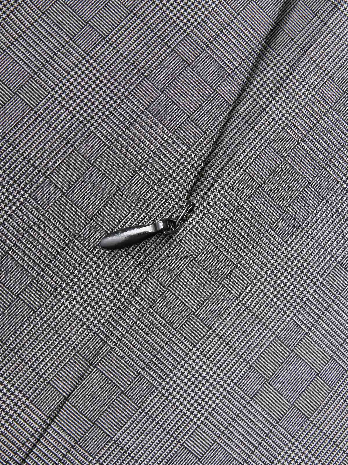 Pantalon salopette boutonné à carreaux Glen gris des années 40 - Image 6