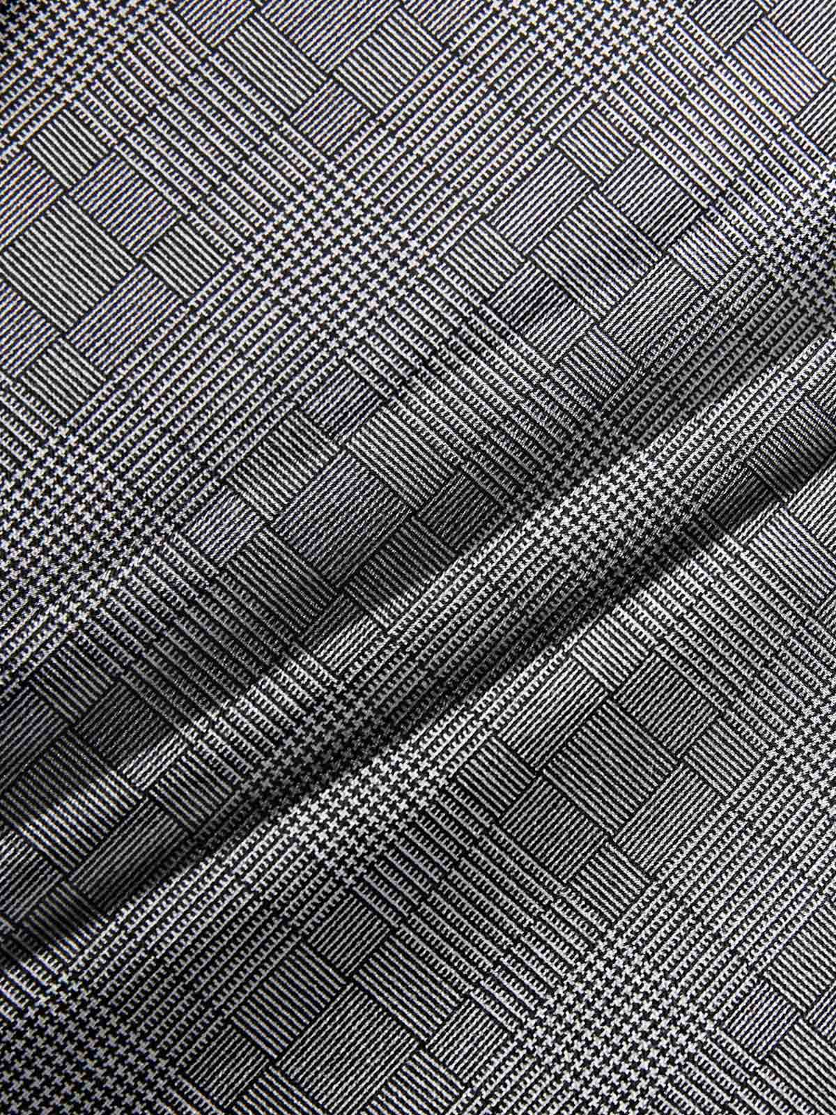 Pantalon salopette boutonné à carreaux Glen gris des années 40 - Image 7