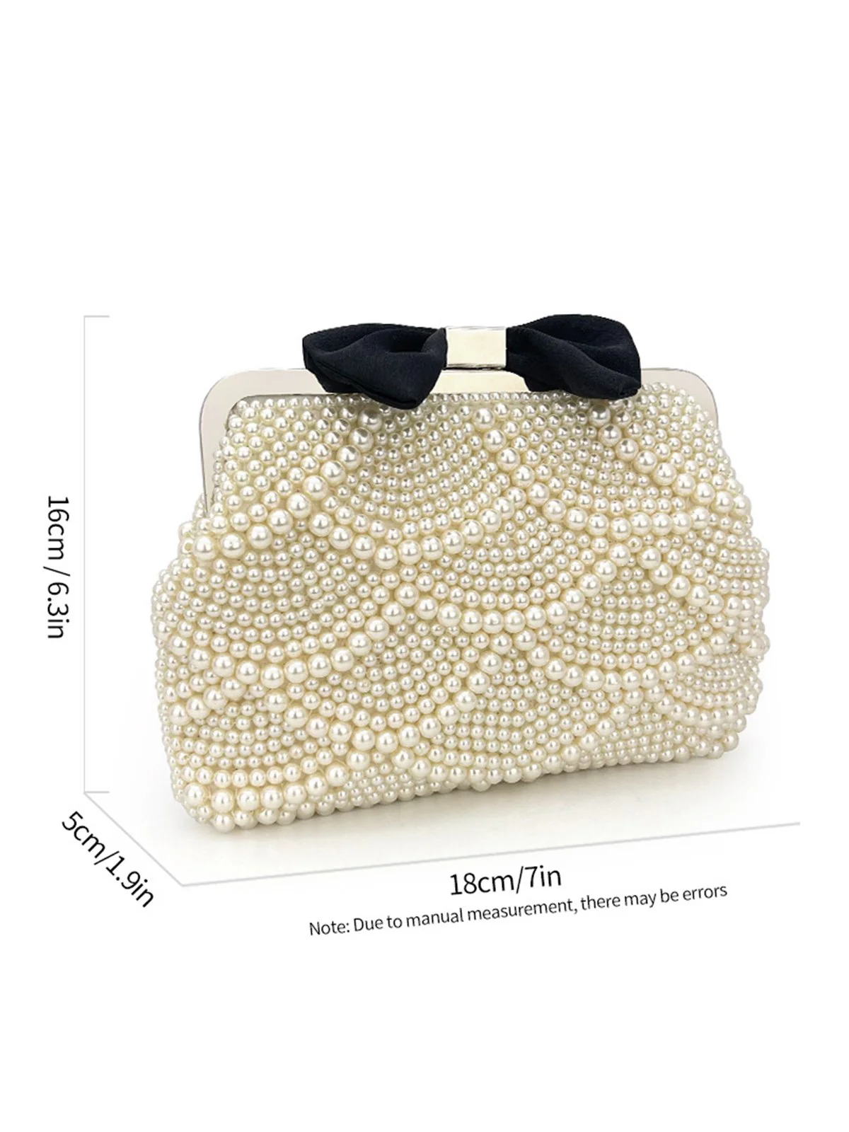 Pochette de soirée avec nœud en perles - Image 4