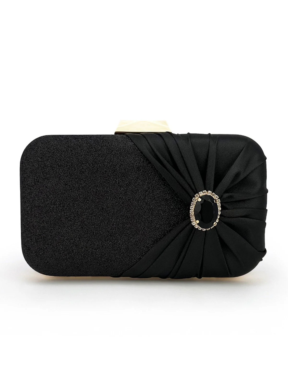 Pochette vintage en satin à paillettes et cristaux - Image 4