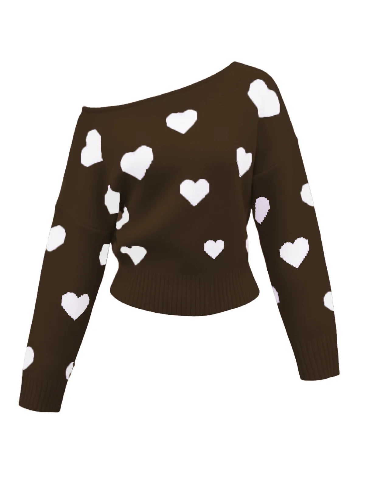 Pull à épaules obliques et motif flocon de neige de Noël des années 1970 - Image 10