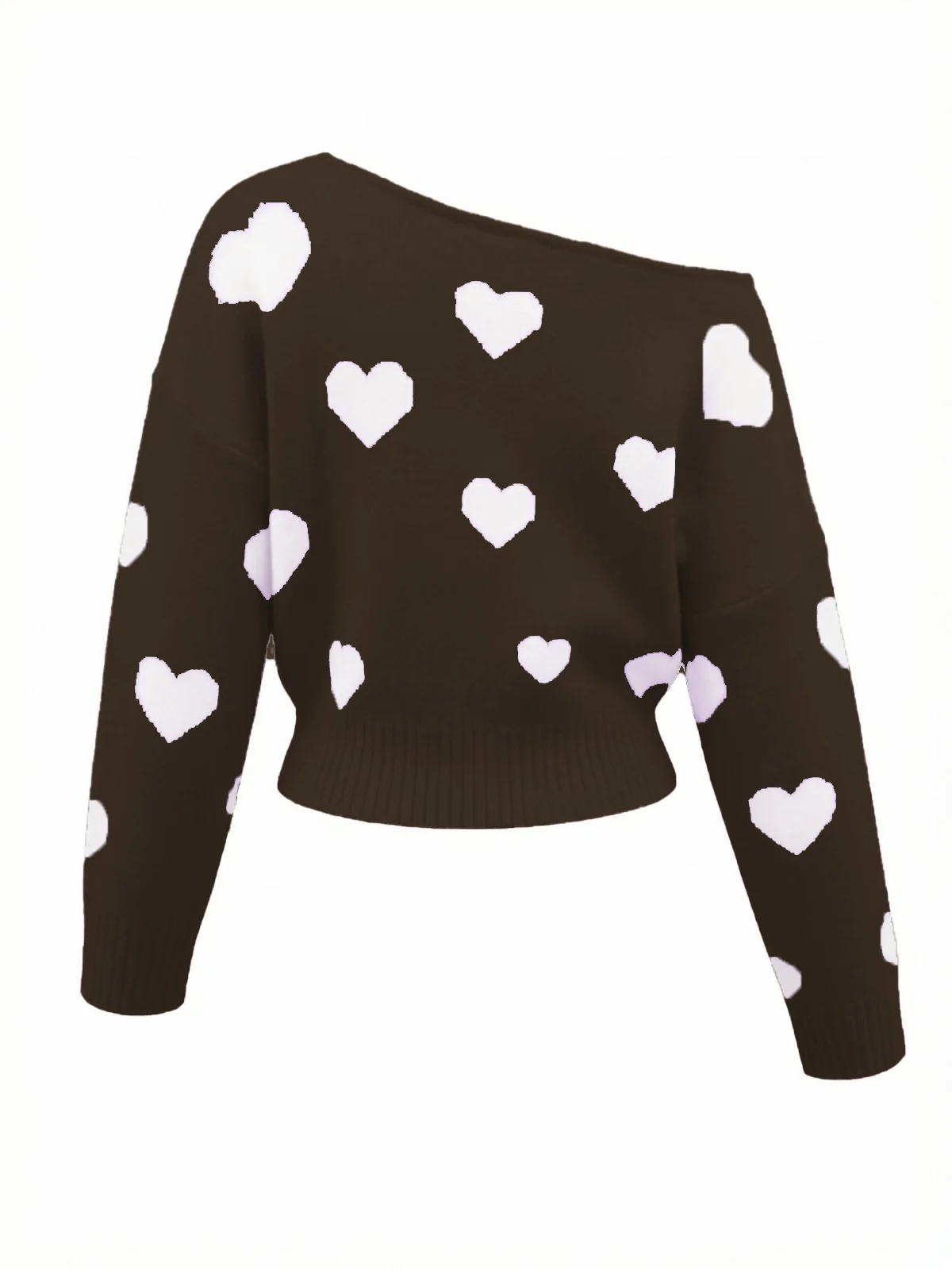 Pull à épaules obliques et motif flocon de neige de Noël des années 1970 - Image 13