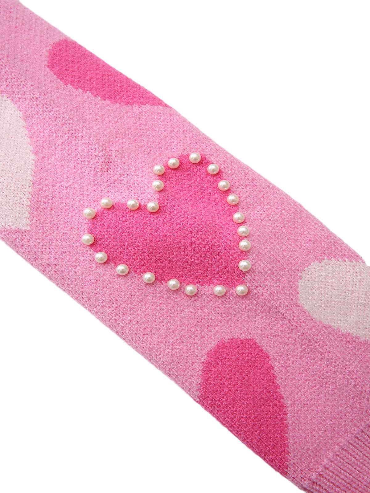 Pull rose perles en forme de cœur années 1950 - Image 5