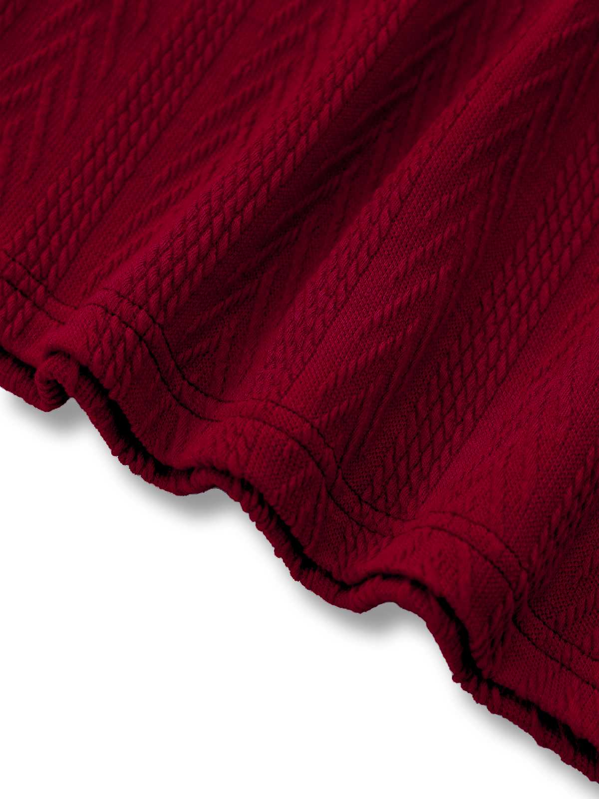 Pull tricoté rouge à épaules dénudées années 1950 - Image 8