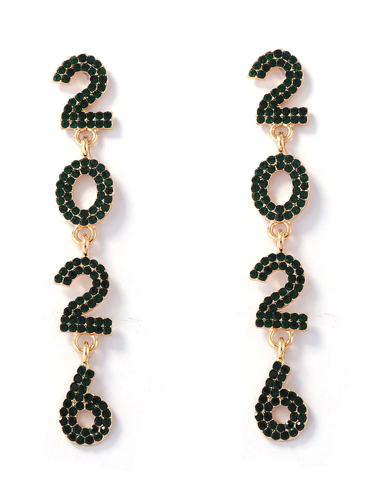 Boucles d'oreilles pendantes strass 2026 colorées pour le Nouvel An - Image 11