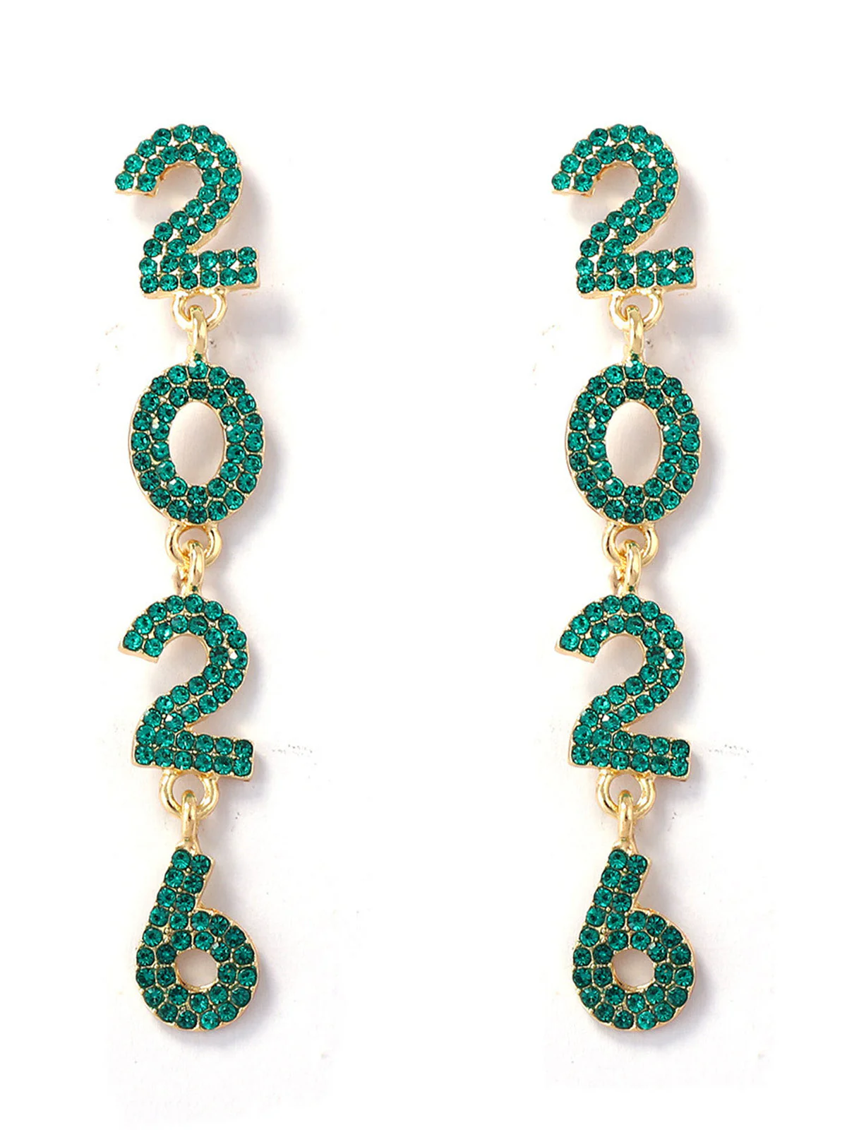 Boucles d'oreilles pendantes strass 2026 colorées pour le Nouvel An - Image 13