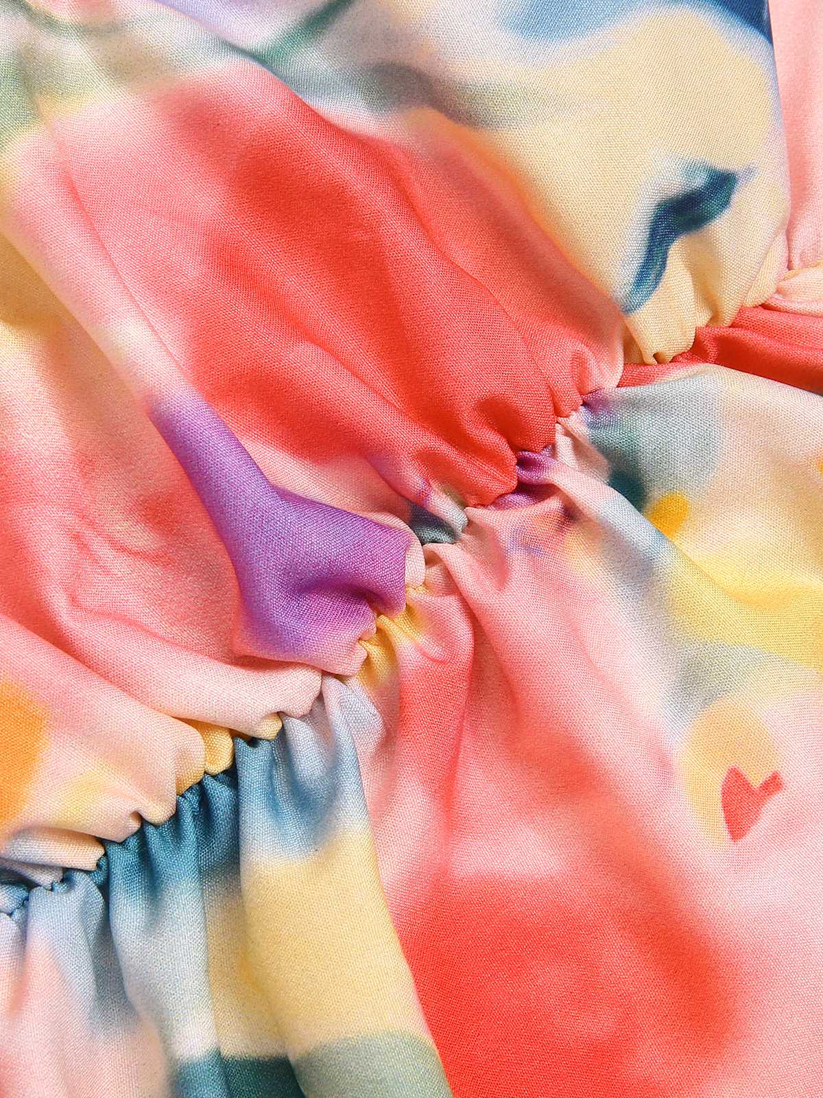 Robe à bretelles à imprimé floral aquarelle des années 1970 - Image 3