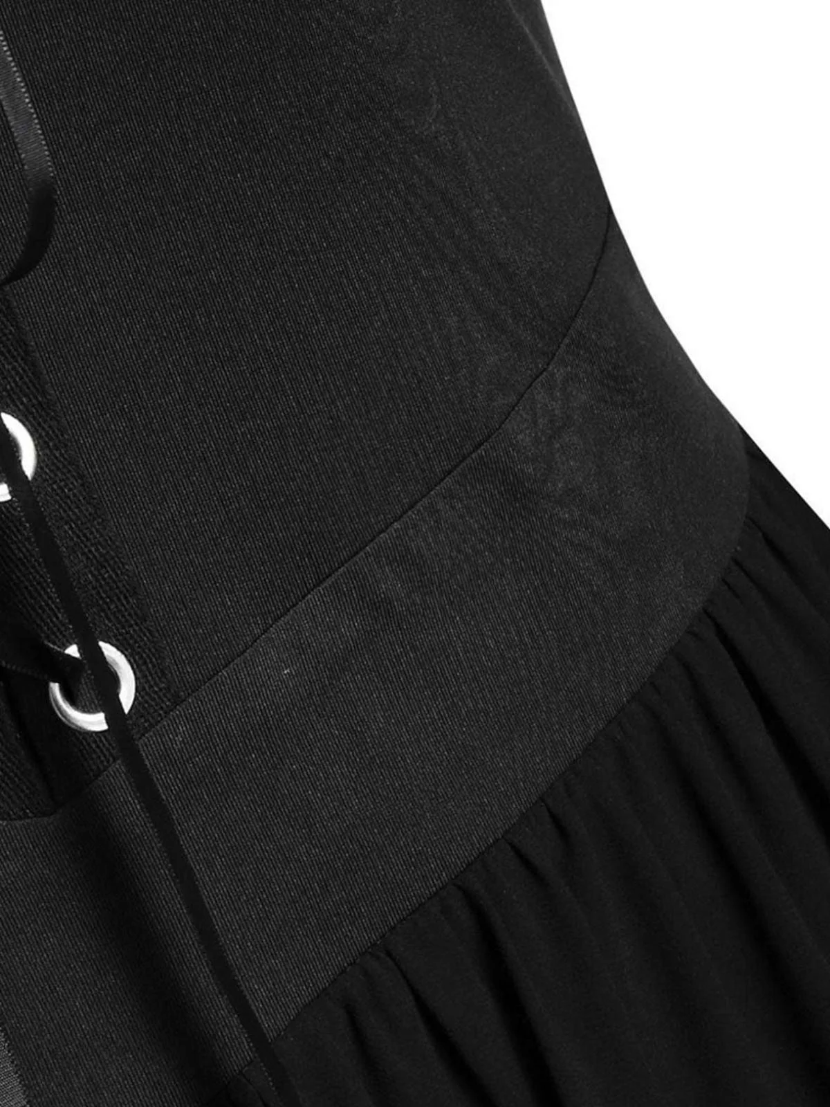 Robe à bretelles rouge manches transparentes Halloween des années 1950 - Image 7