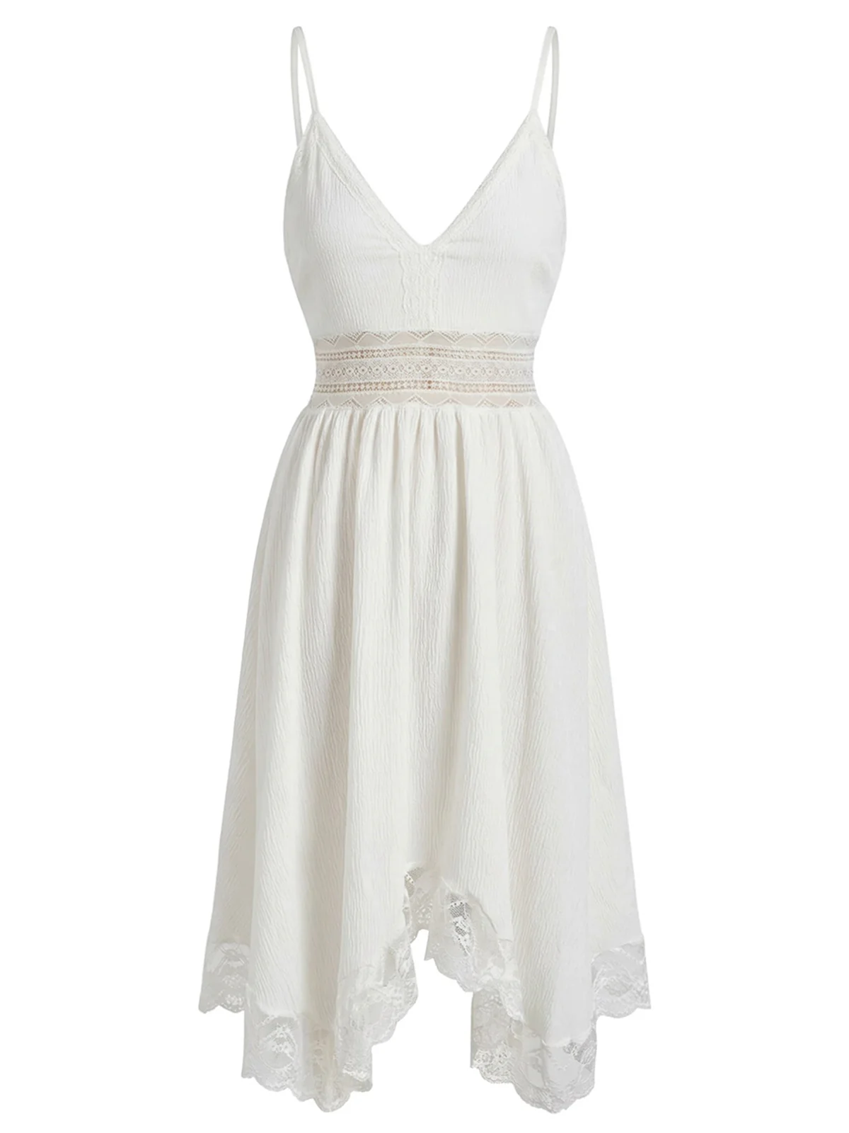 Robe à Bretelles Fines en Dentelle Années 1970 - Image 2