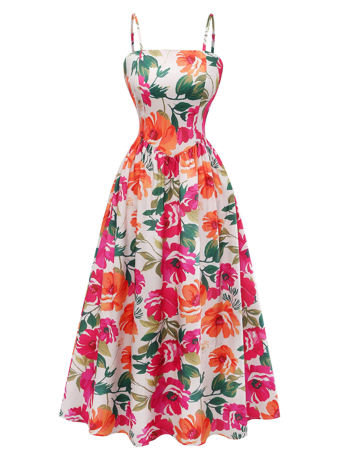 Robe à Bretelles Fines Fleur Bohème Années 70 - Image 2