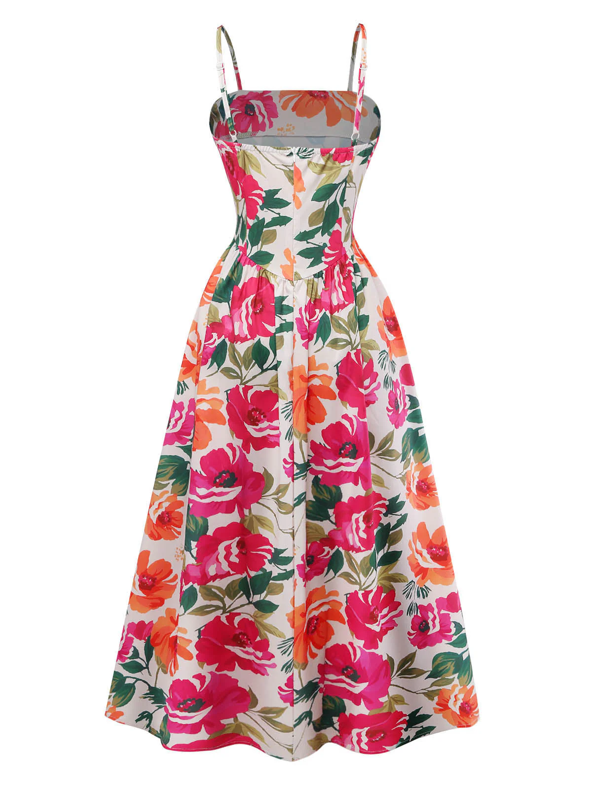 Robe à Bretelles Fines Fleur Bohème Années 70 - Image 3