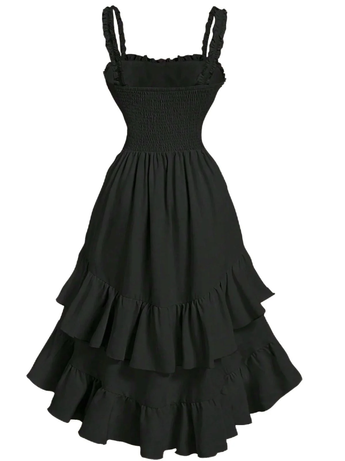 Robe à bretelles froncées et ourlet à volants années 1950 - Image 10