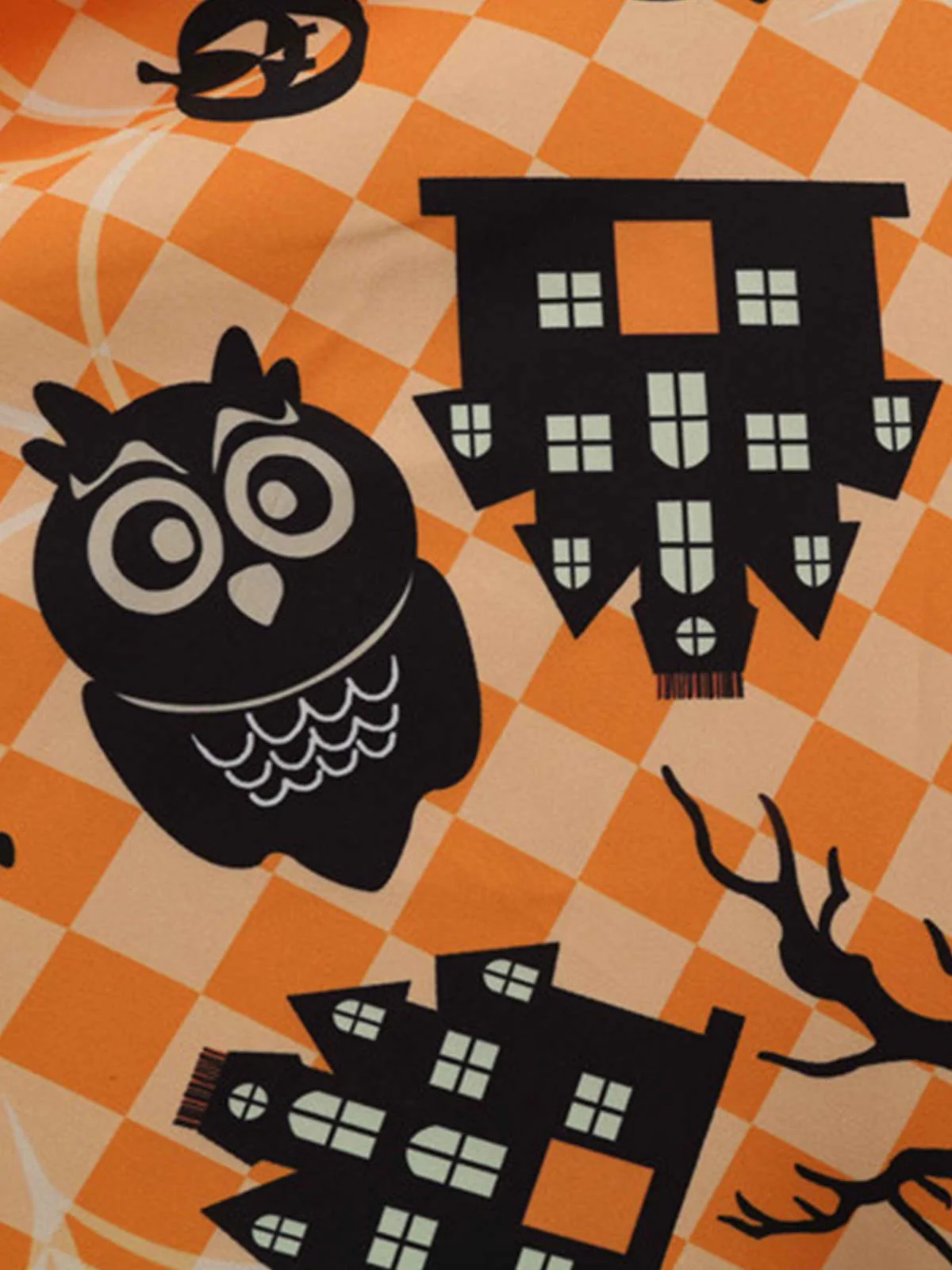 Robe à carreaux orange citrouille d'Halloween des années 1950 - Image 5