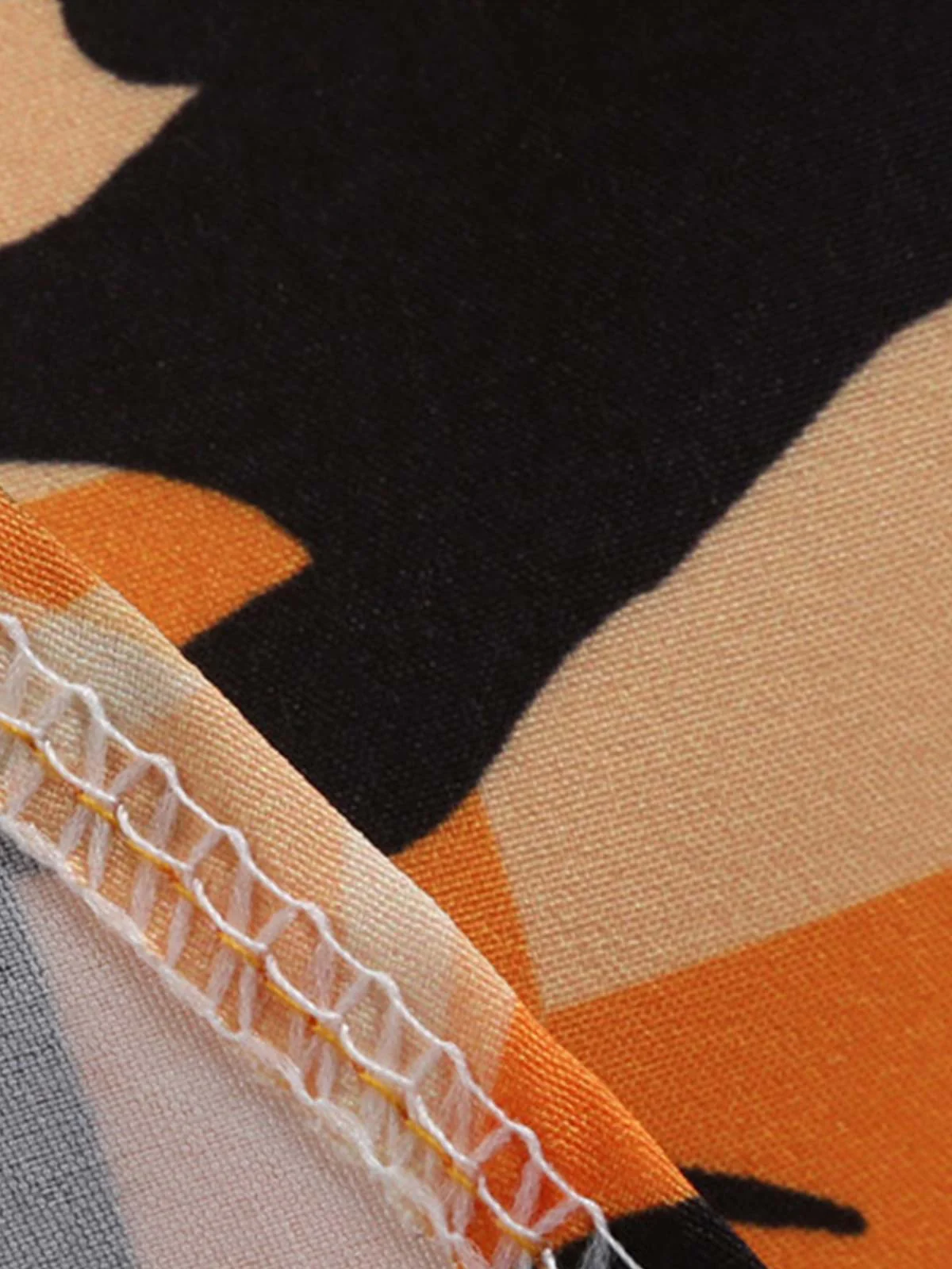 Robe à carreaux orange citrouille d'Halloween des années 1950 - Image 7