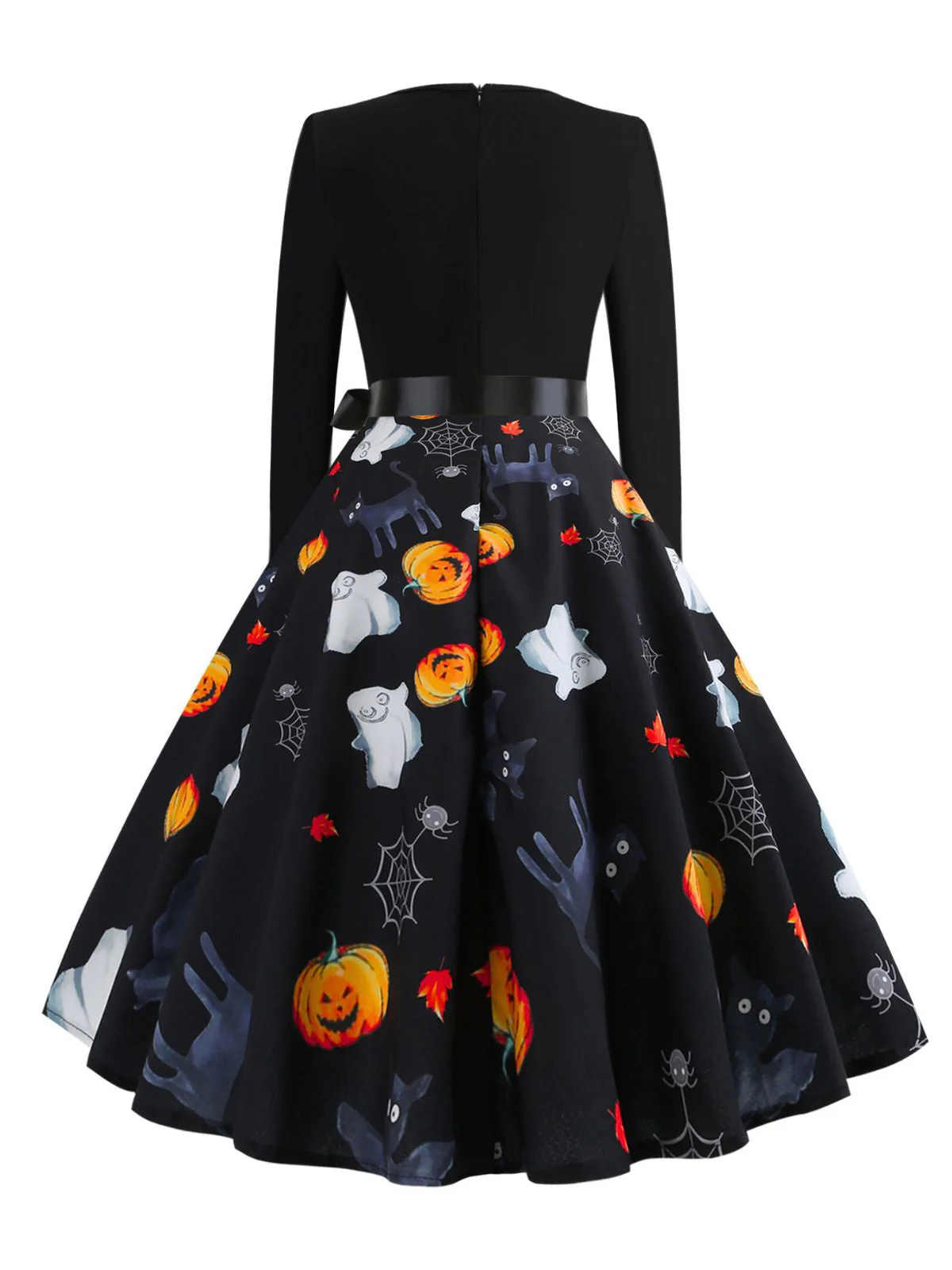 Robe col pétale et toile d'araignée Halloween années 1950 - Image 2