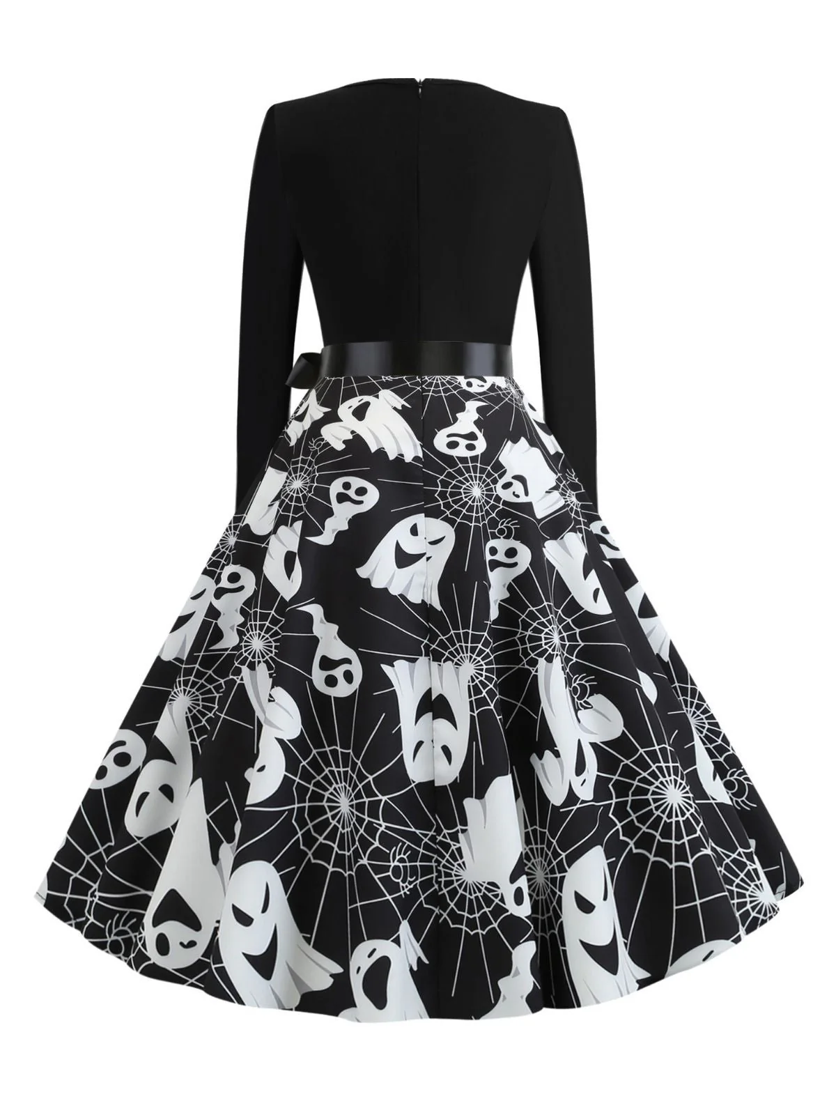 Robe col pétale et toile d'araignée Halloween années 1950 - Image 7