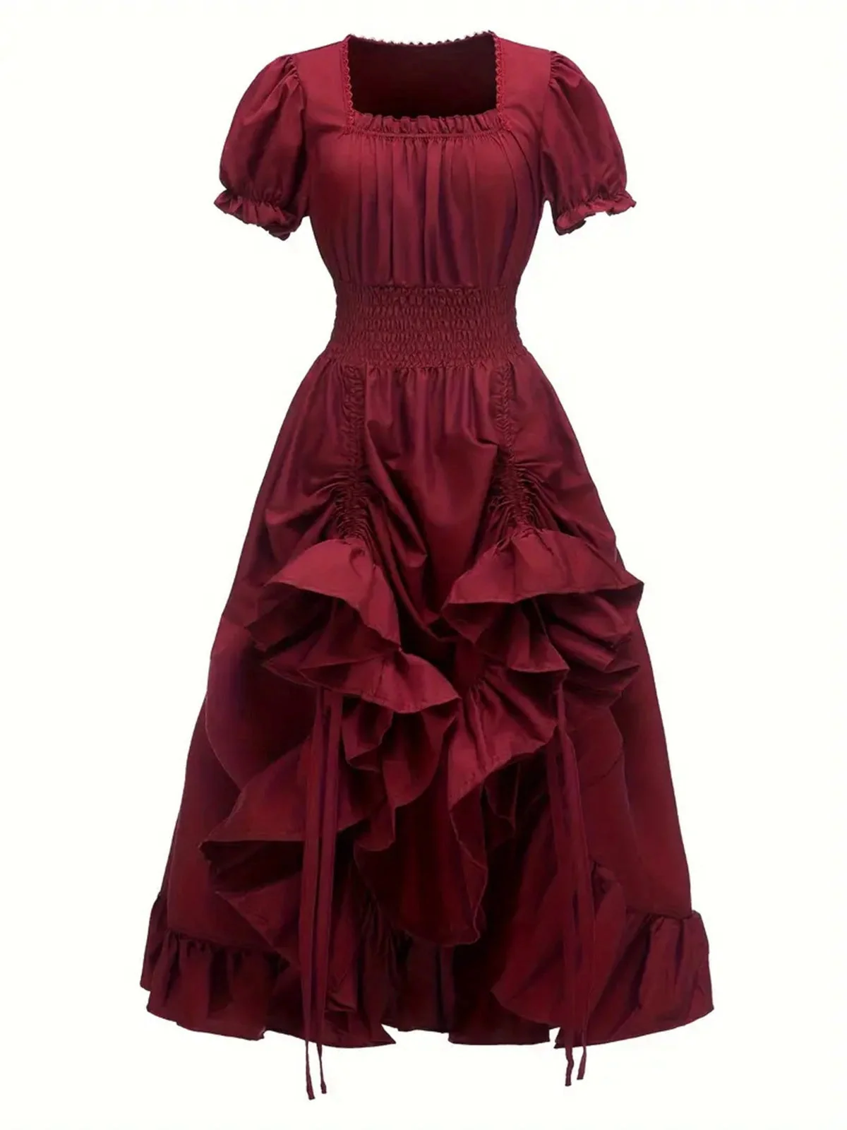 Robe à manches bouffantes et à col carré des années 1930 - Image 2