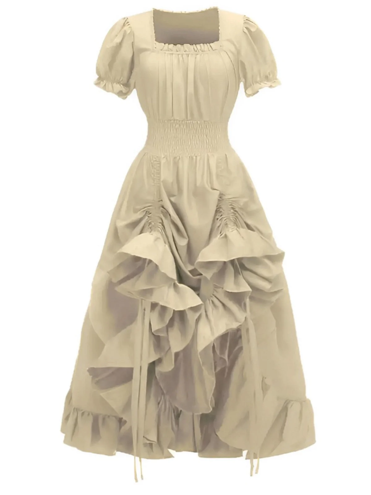 Robe à manches bouffantes et à col carré des années 1930 - Image 3