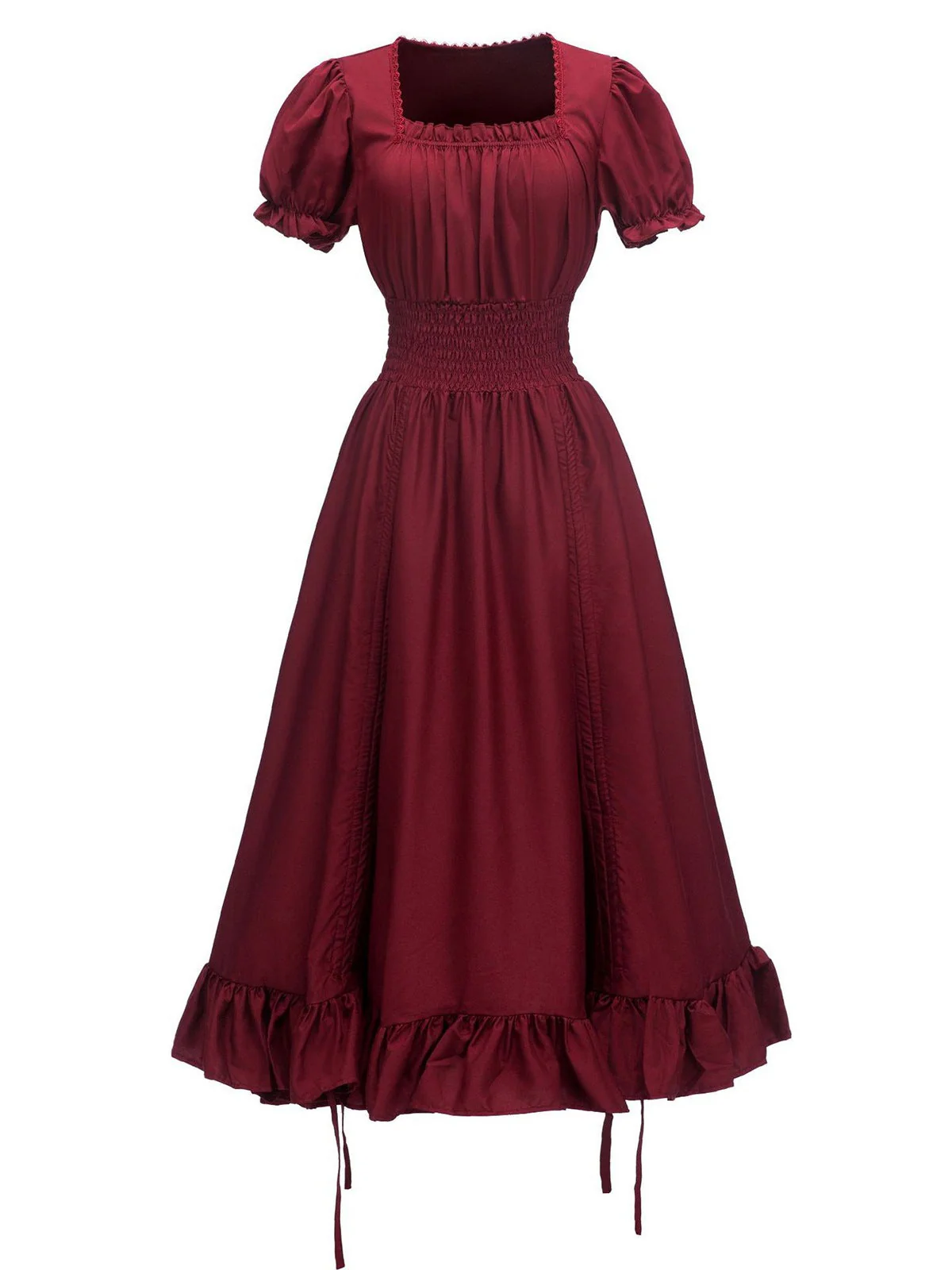 Robe à manches bouffantes et à col carré des années 1930 - Image 5