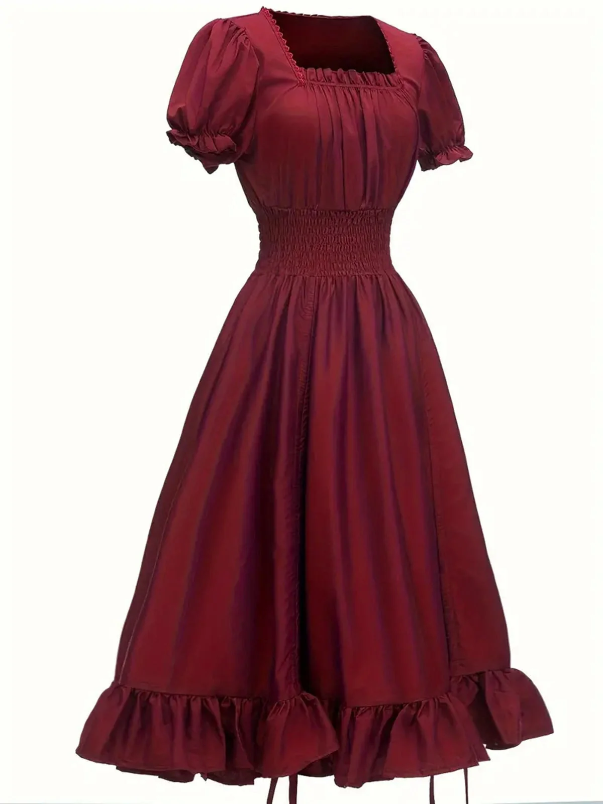 Robe à manches bouffantes et à col carré des années 1930 - Image 6