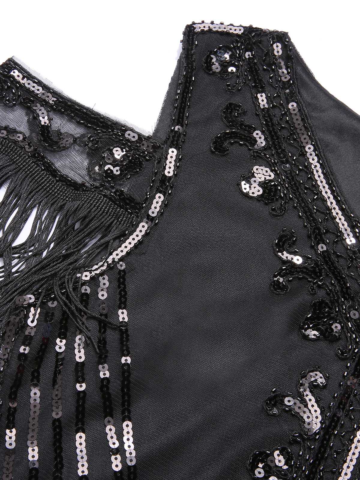 Robe à paillettes brodées à épaules dénudées des années 1920 - Image 8