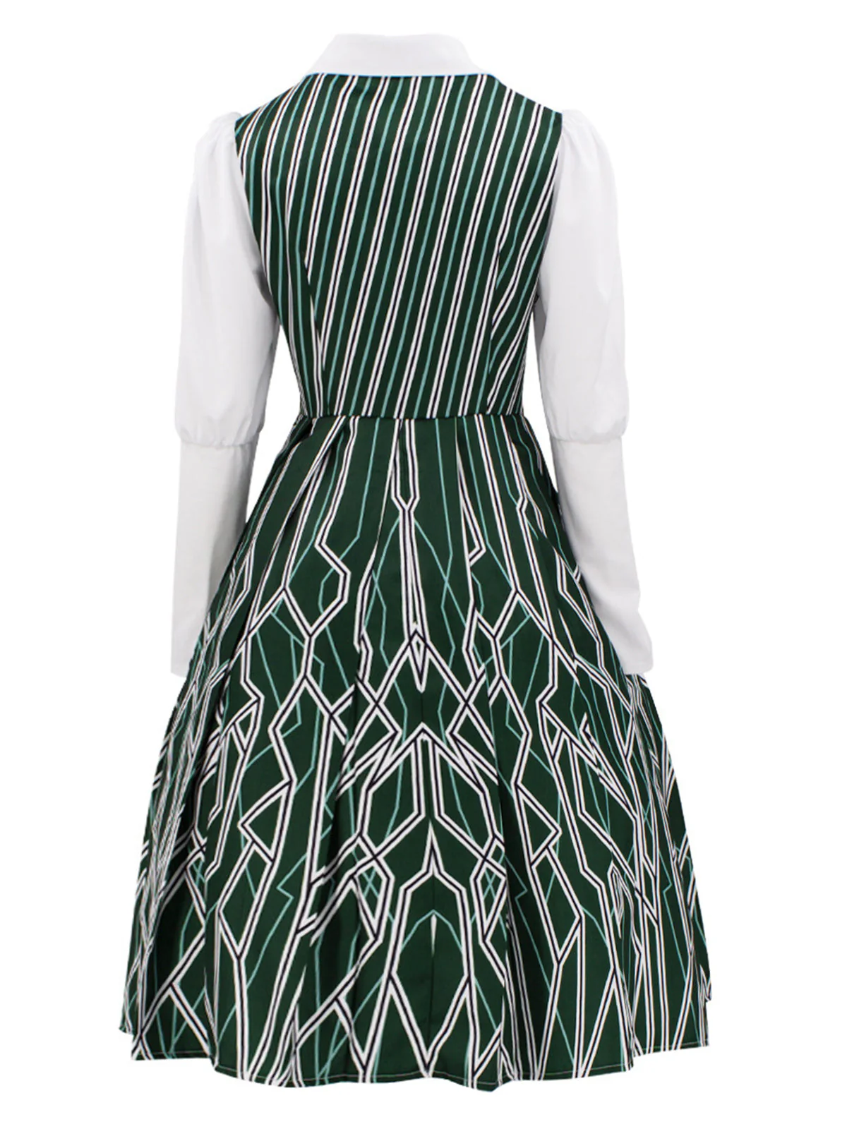 Robe à rayures irrégulières WICKED verte des années 1960 - Image 3