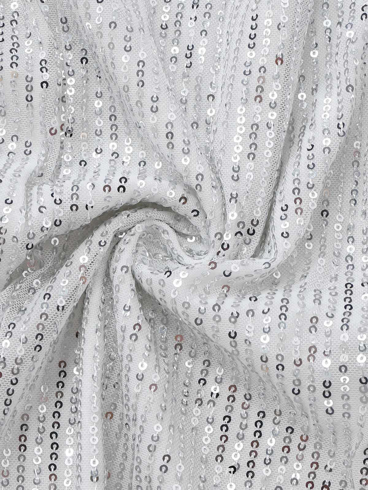 Robe argentée à paillettes asymétrique une épaule et fendue sur le côté années 1920 - Image 6