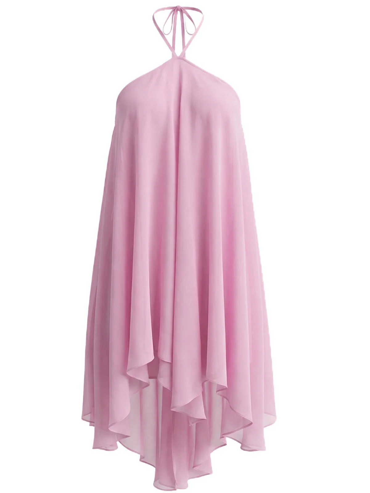 Robe babydoll en mousseline unie multicouche années 1970 - Image 2