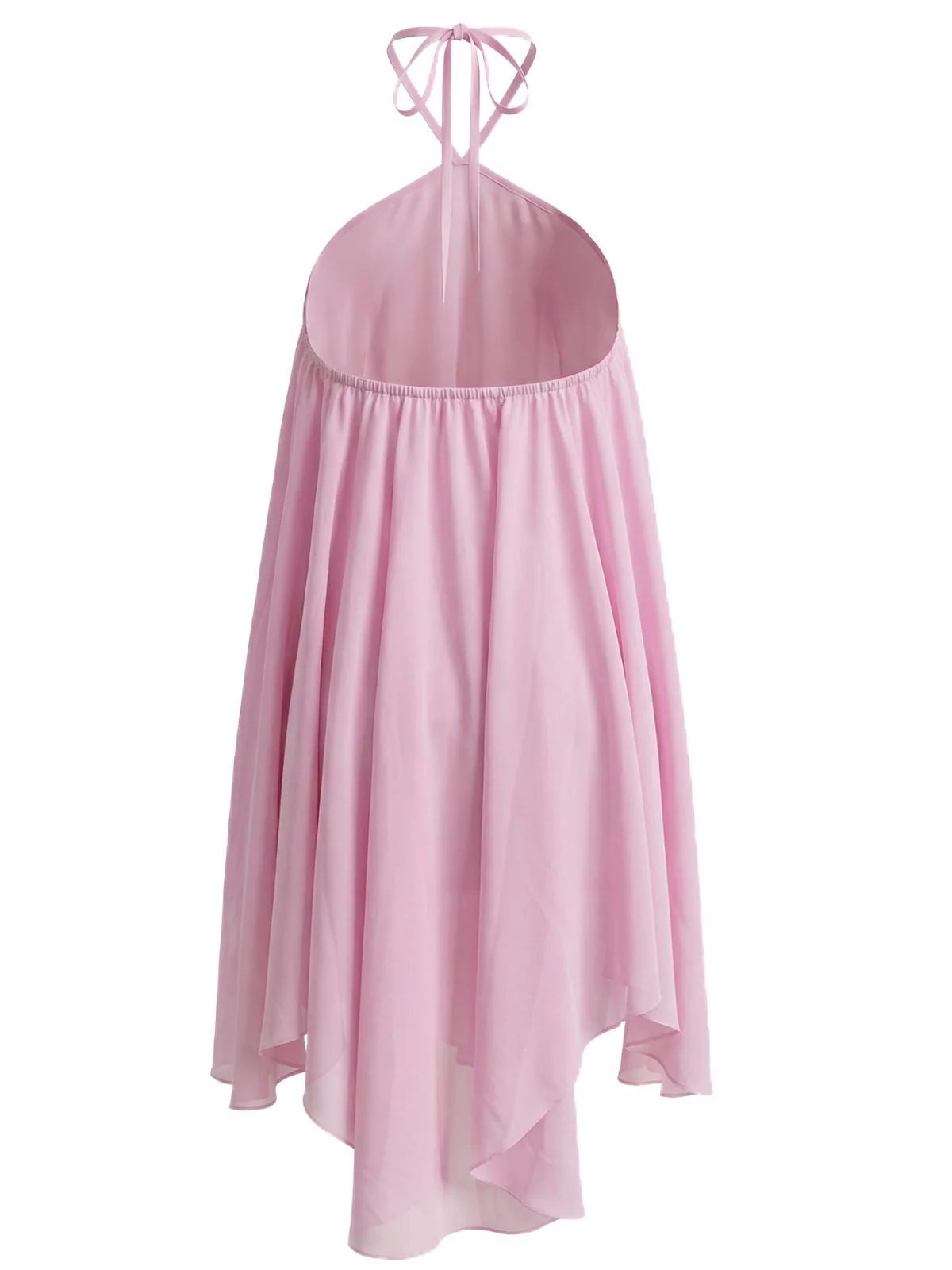 Robe babydoll en mousseline unie multicouche années 1970 - Image 3