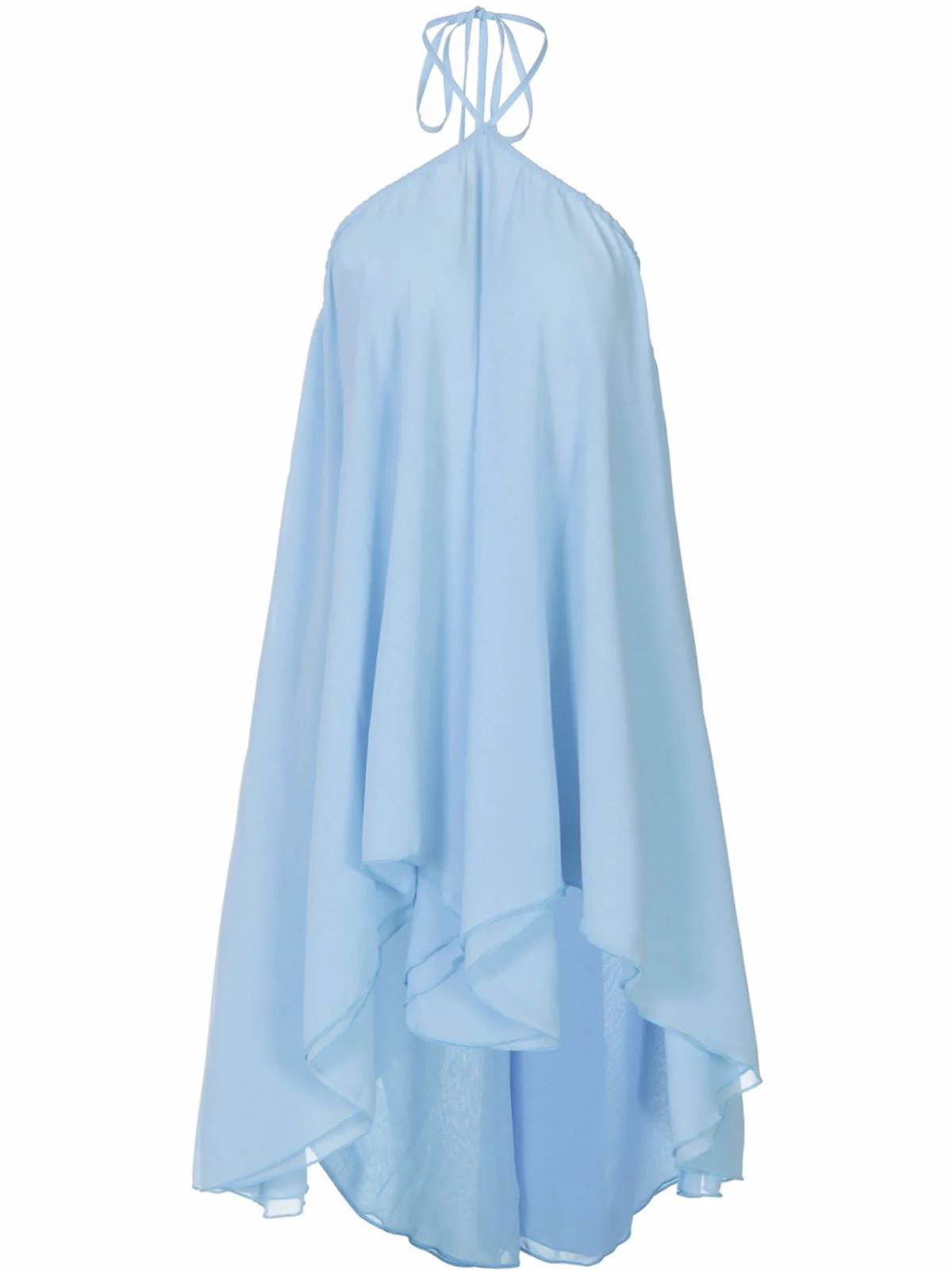 Robe babydoll en mousseline unie multicouche années 1970 - Image 6