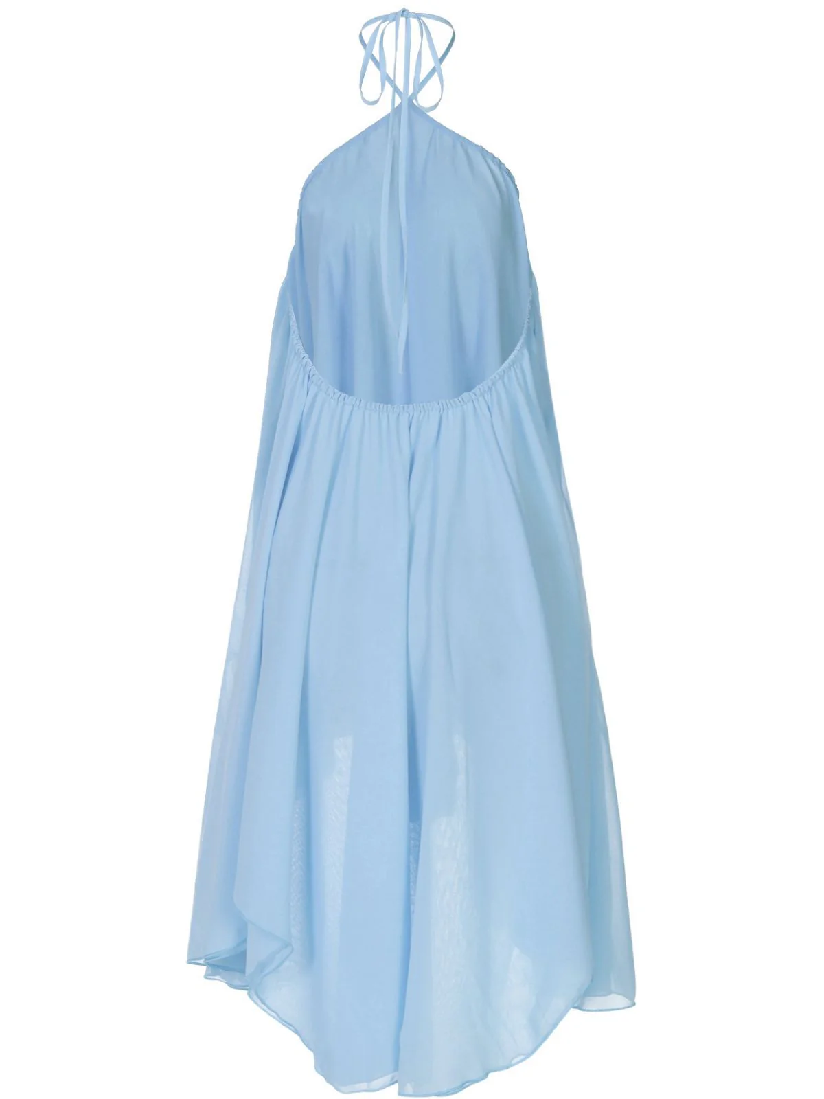 Robe babydoll en mousseline unie multicouche années 1970 - Image 7